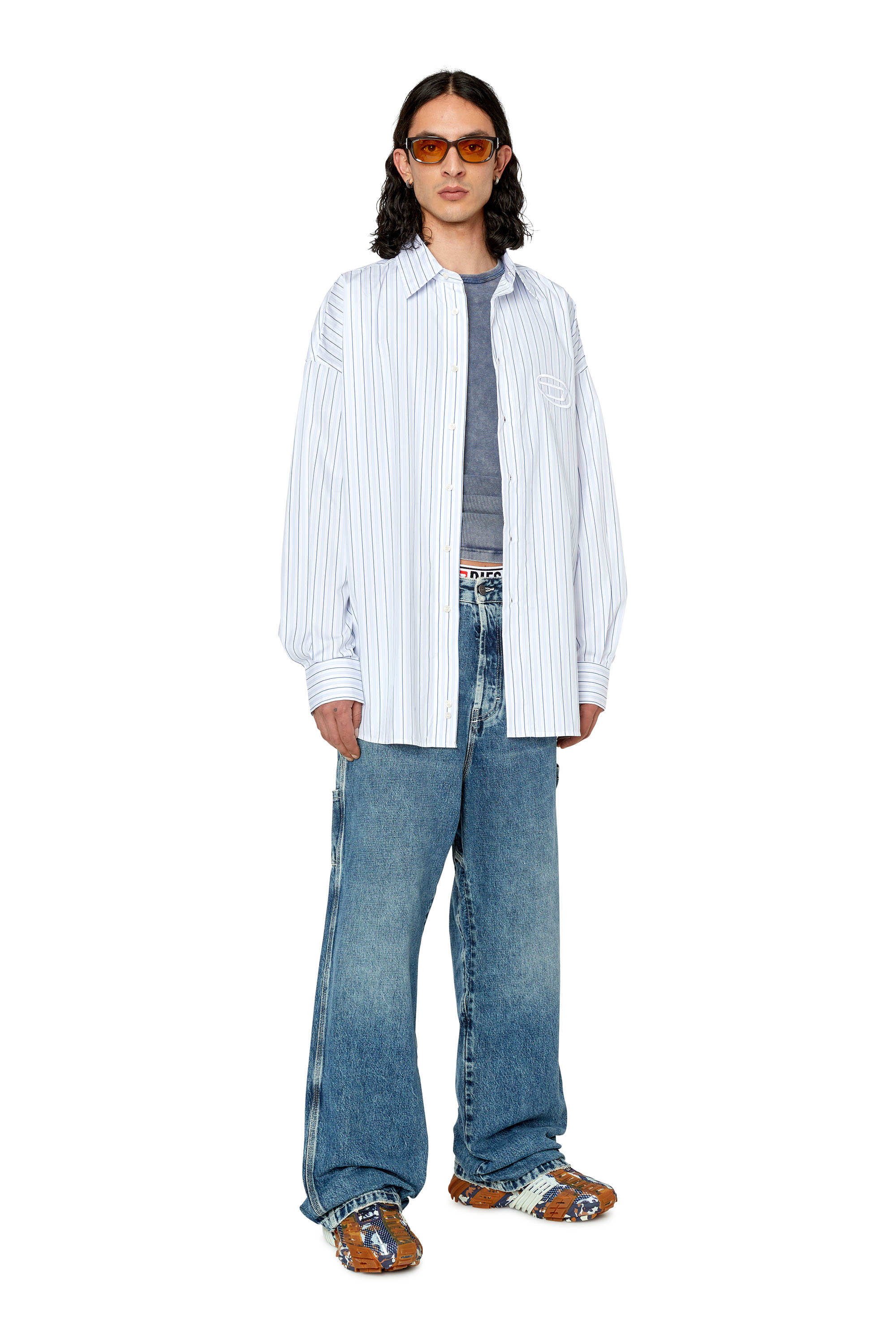 Diesel - S-DOUBLY-STRIPE, Blue/White - Image 4