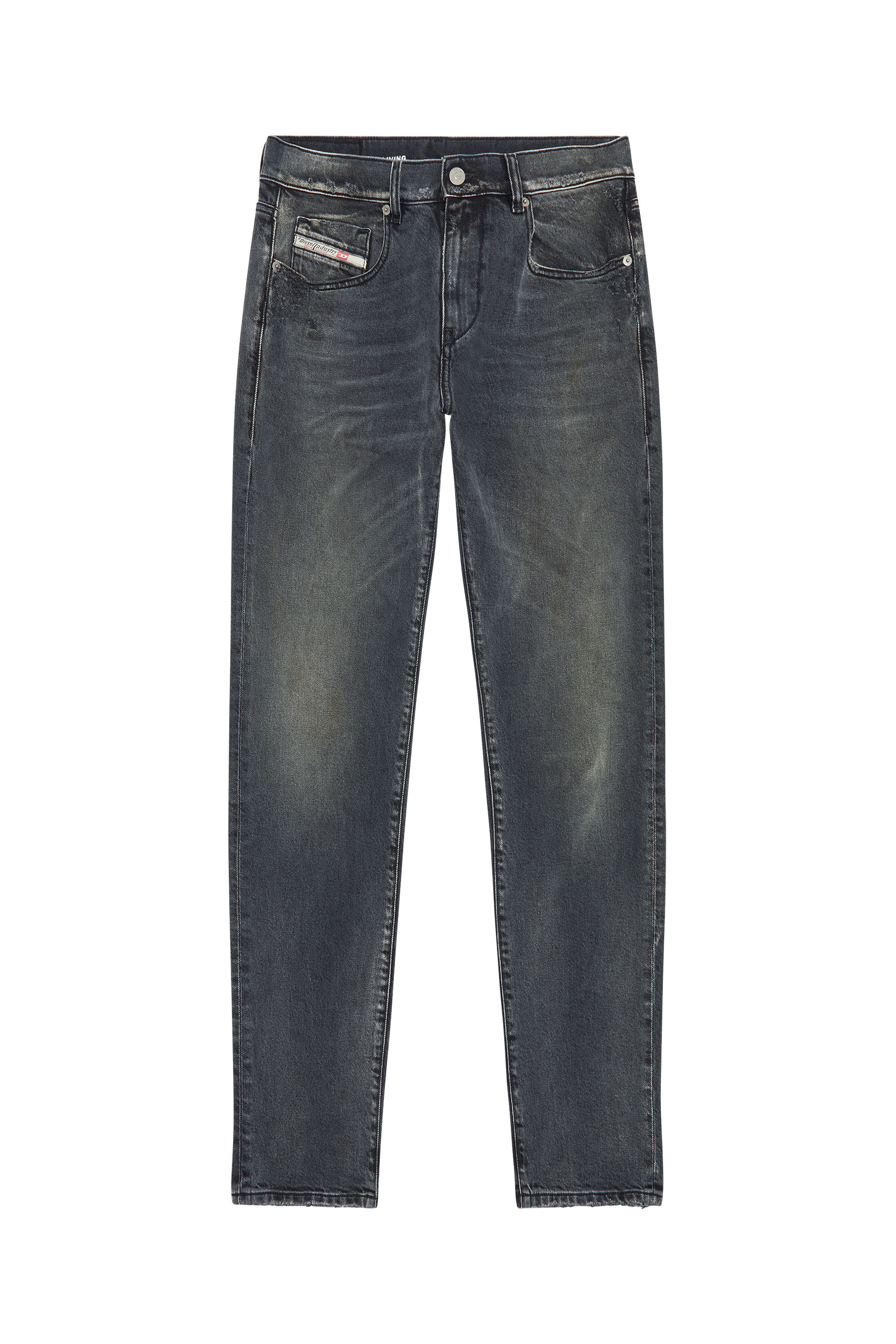Diesel - Man Slim Jeans 2019 D-Strukt 09F18, Black/Dark grey - Image 5