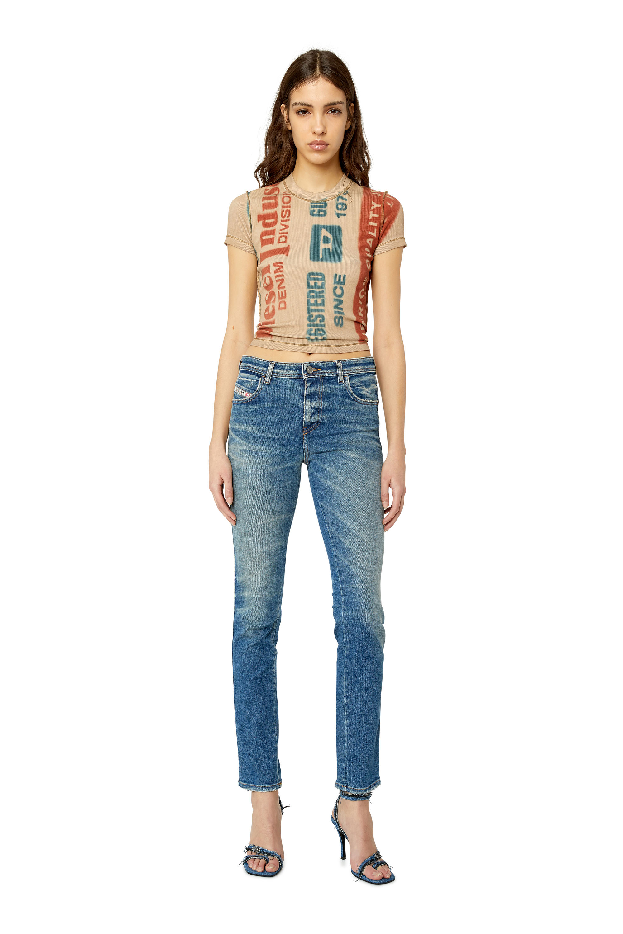 Diesel - 2015 BABHILA 09E88 Skinny Jeans, Azul medio - Image 3