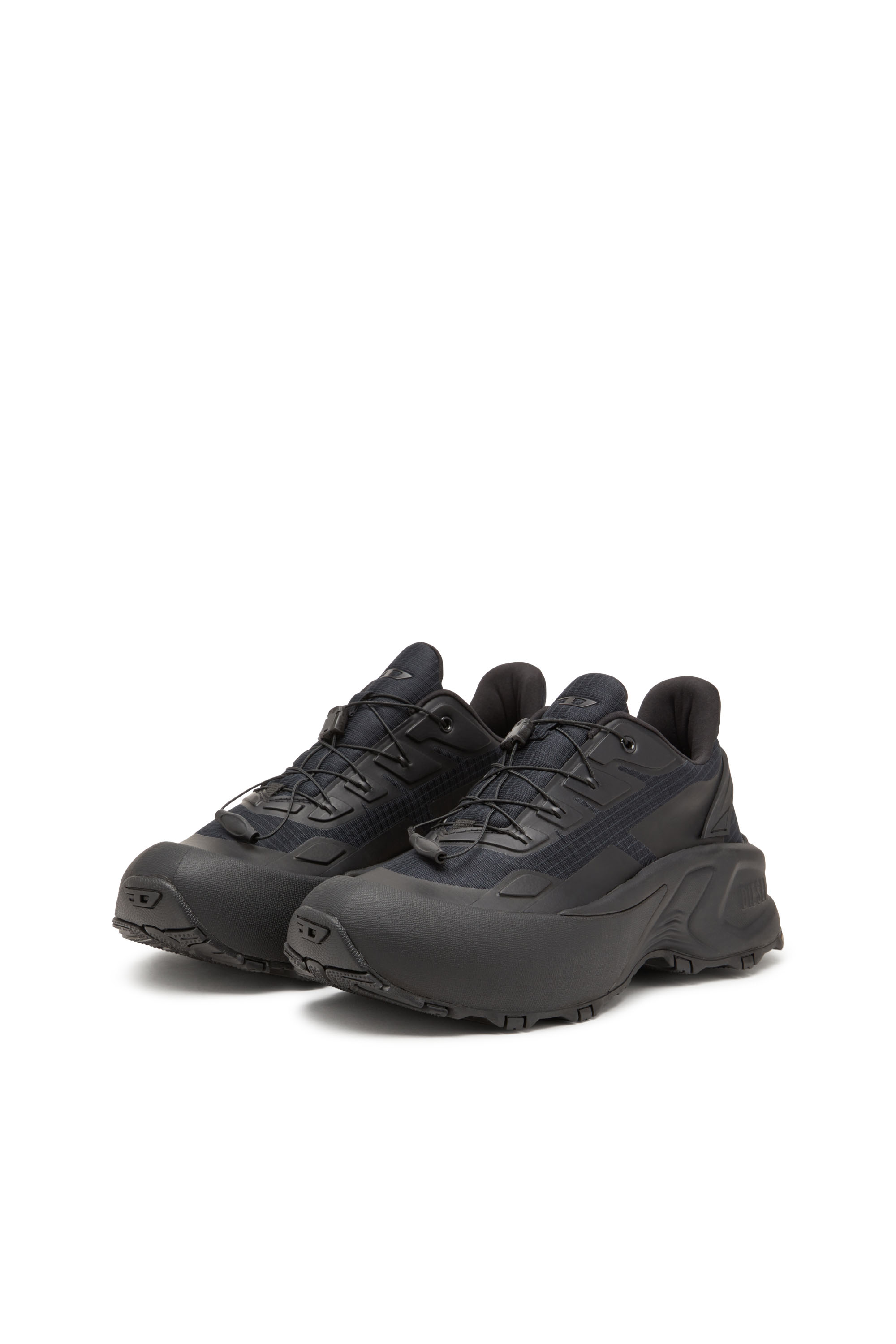 Diesel - D-CAGE RUNNER, D-Cage Runner-Deportivas de ripstop con ribetes de poliuretano termoplástico Hombre in Negro - 9