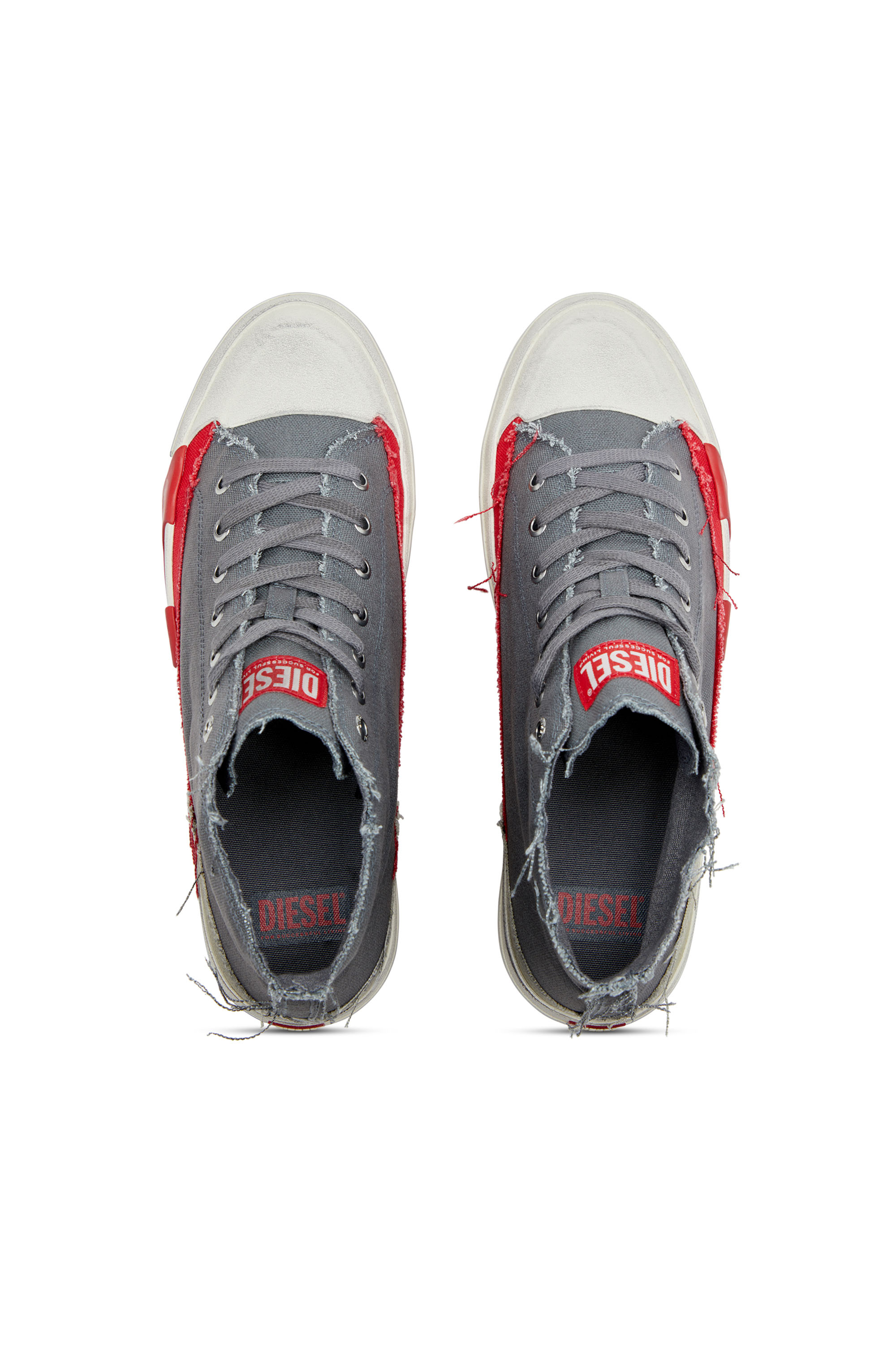 Diesel - S-D-VERSE MID, S-D-Verse-Deportivas altas de lona con efecto desgastado Hombre in Multicolor - 6