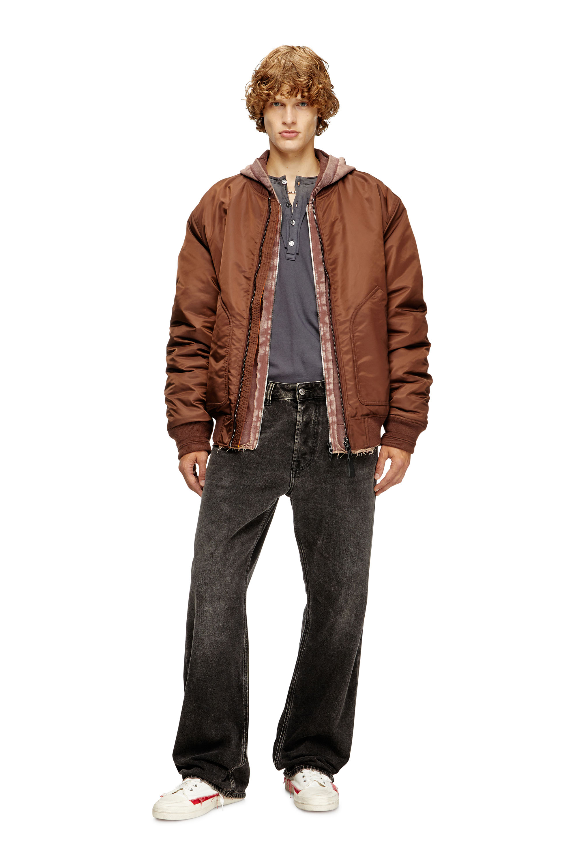 Diesel - J-HELD, Chaqueta bomber de nailon acolchado con Oval D Hombre in ToBeDefined - 2