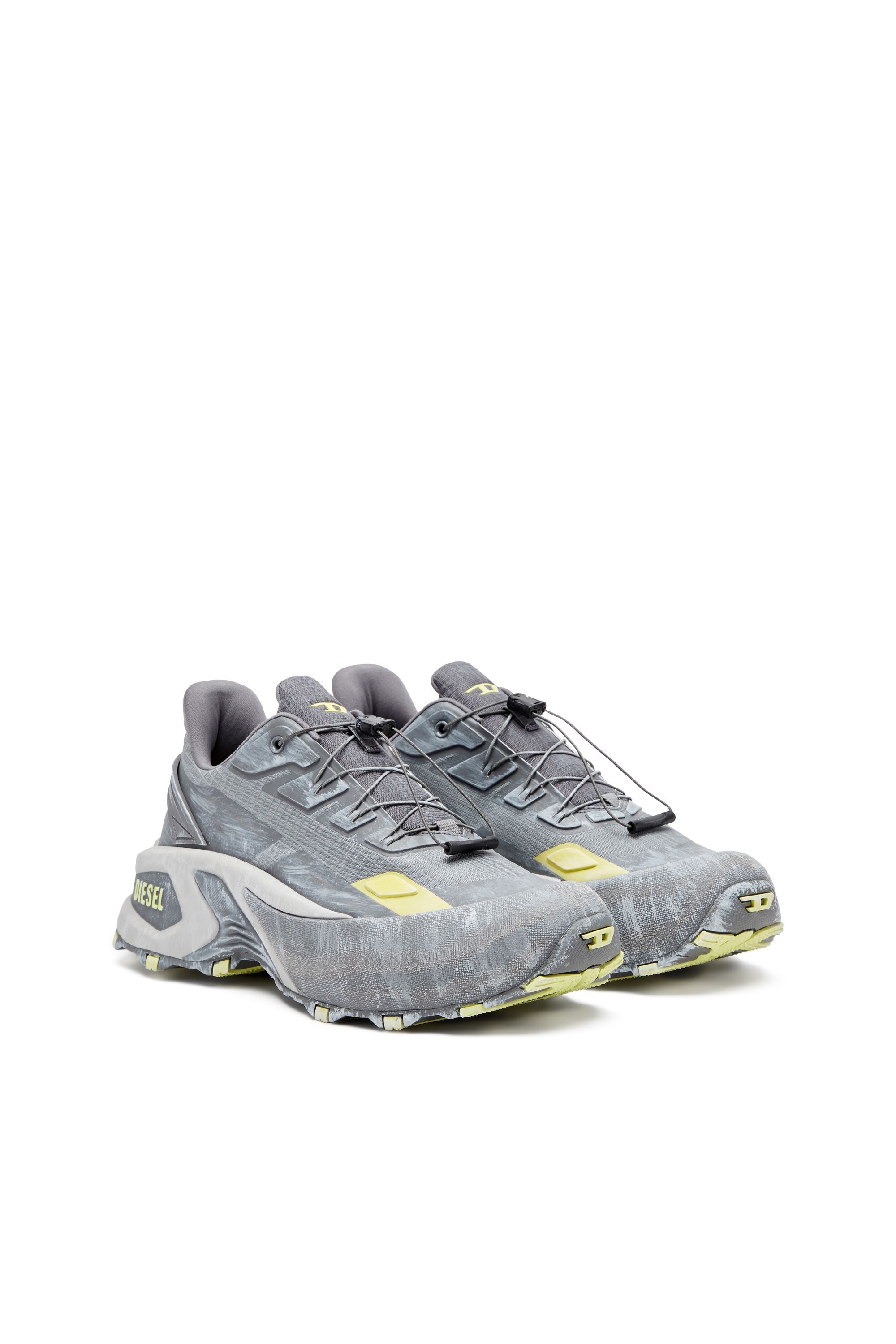 Diesel - D-CAGE RUNNER, Man's D-Cage Runner-Sneaker in Grey/Yellow - 3