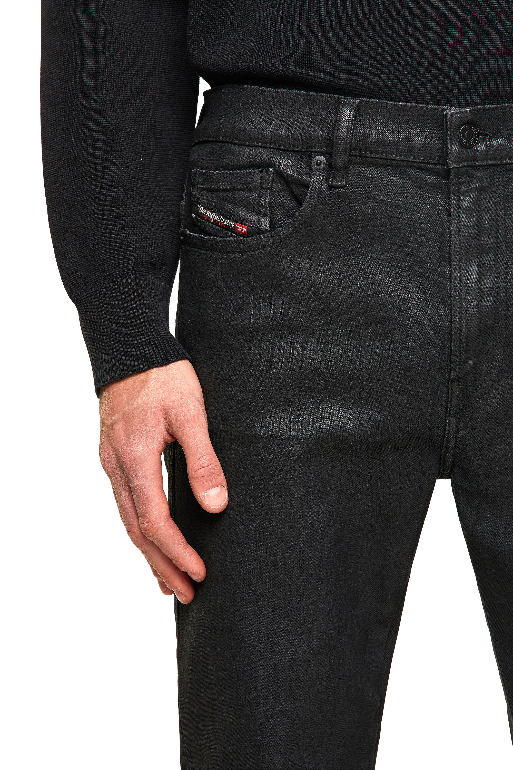 Diesel - D-Amny Skinny Jeans 009ID, Black/Dark Grey - Image 4
