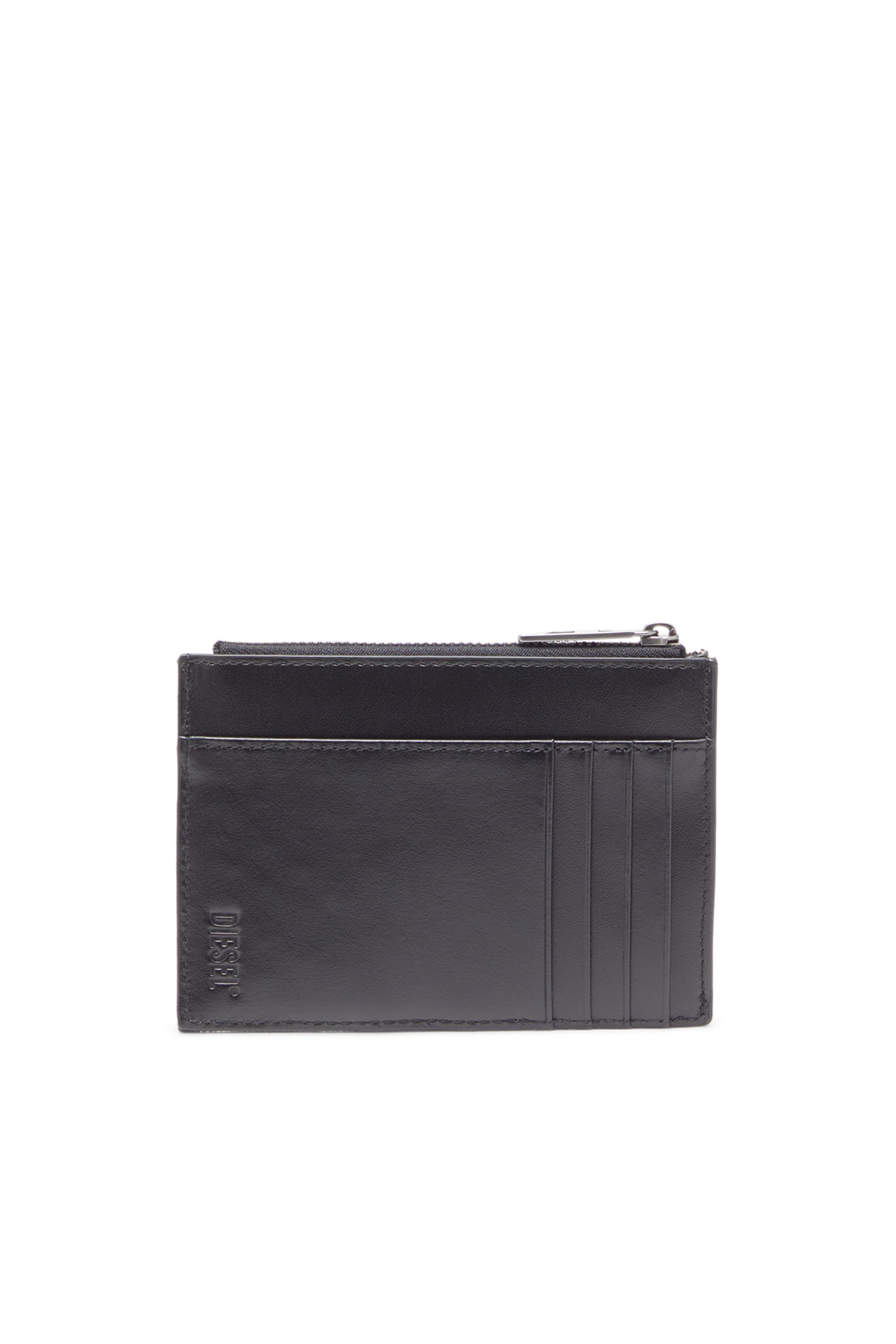 Diesel - MULTI-PKTS CARD HOLDER I, Tarjetero de denim recubierto en relieve Hombre in Negro - 2