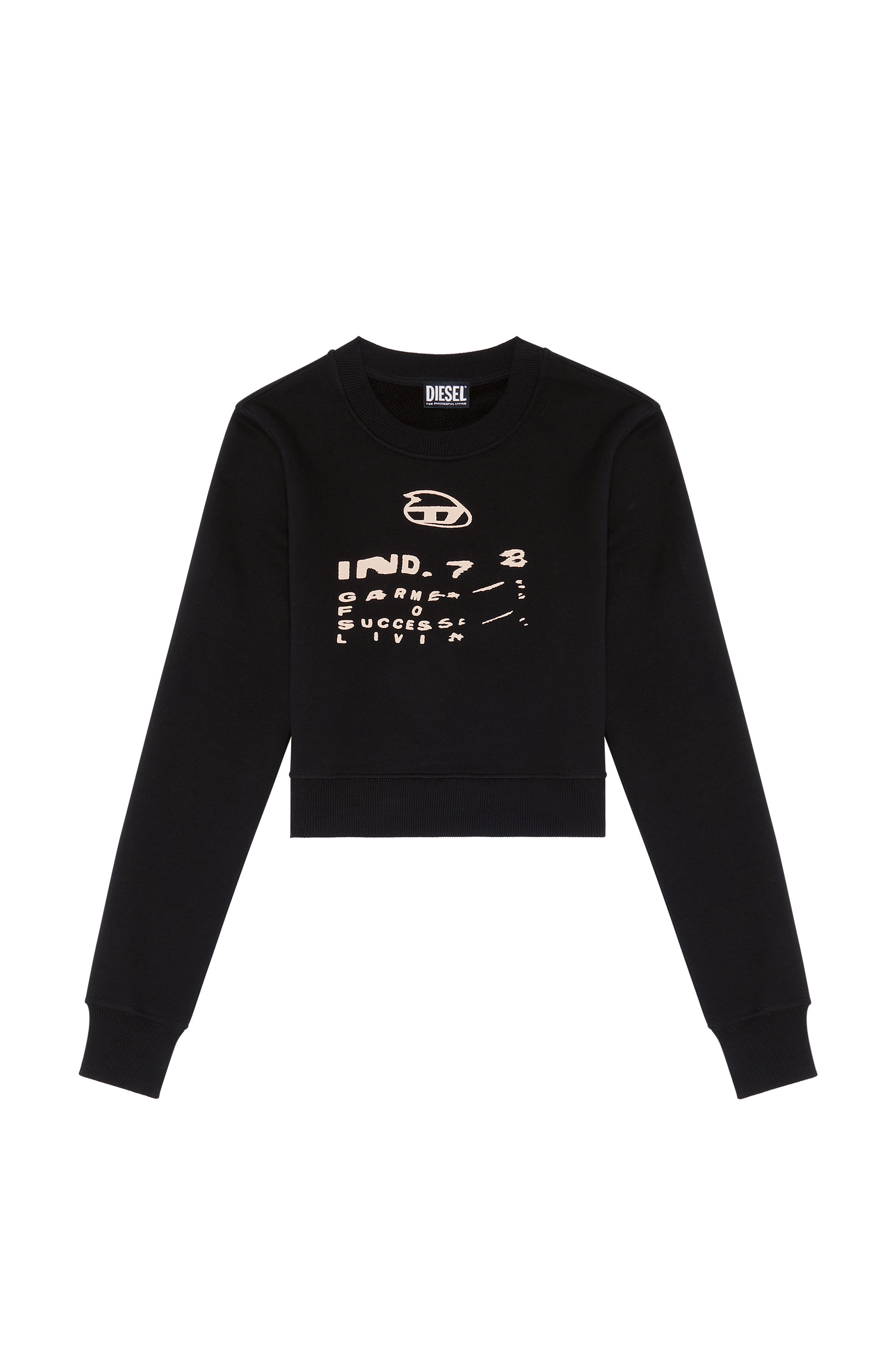F-SLIMMY-G1 Woman: Cropped sweatshirt with blurry logo | Diesel