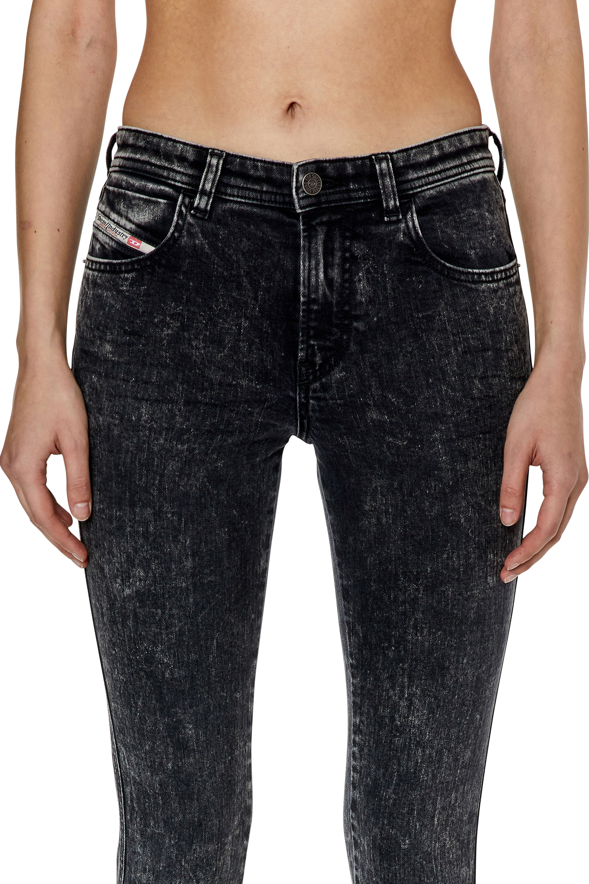 Diesel - Skinny Jeans 2015 Babhila 0ENAN, Negro/Gris oscuro - Image 4