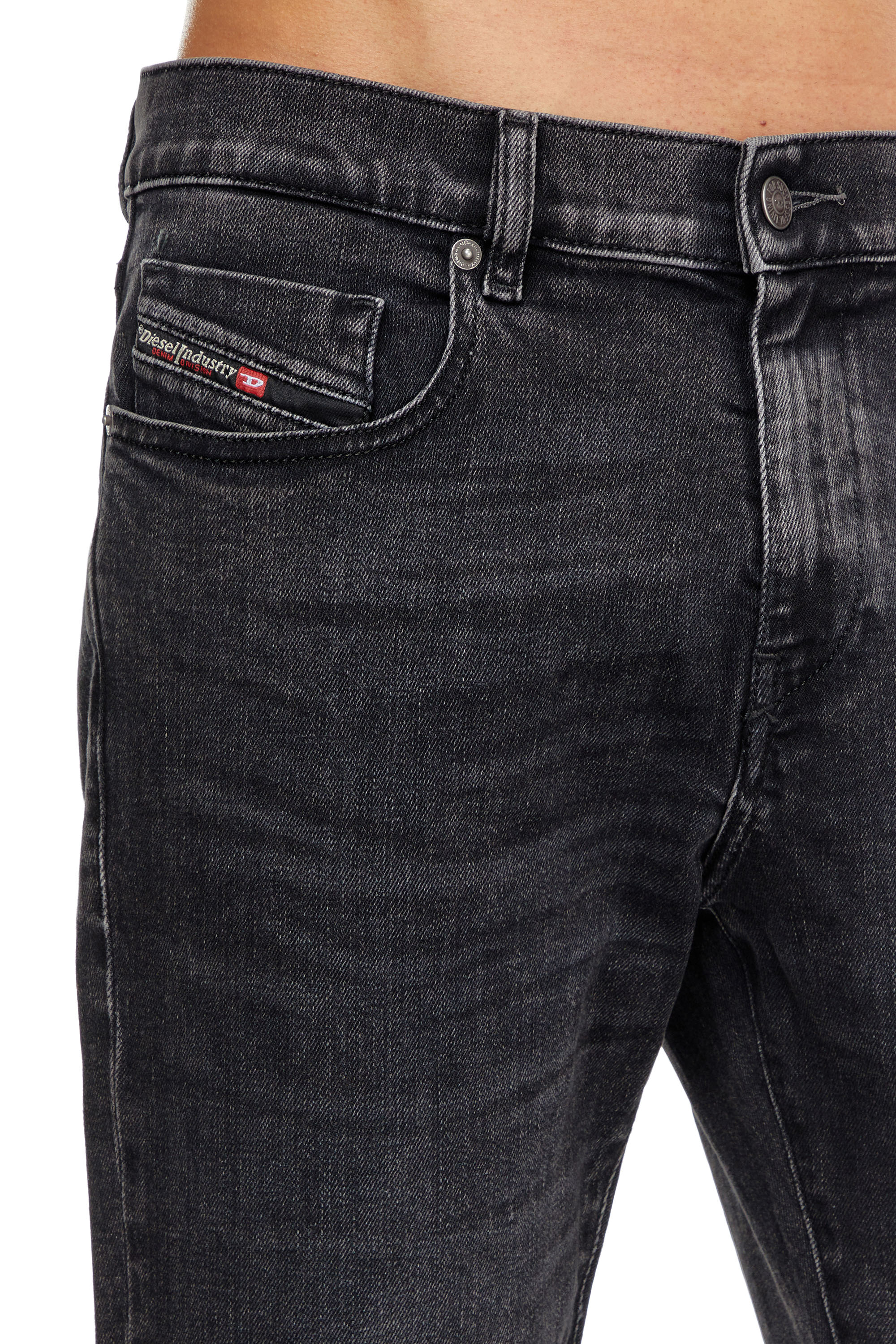 Diesel - Slim Jeans 2019 D-Strukt 09B83, Negro/Gris oscuro - Image 4