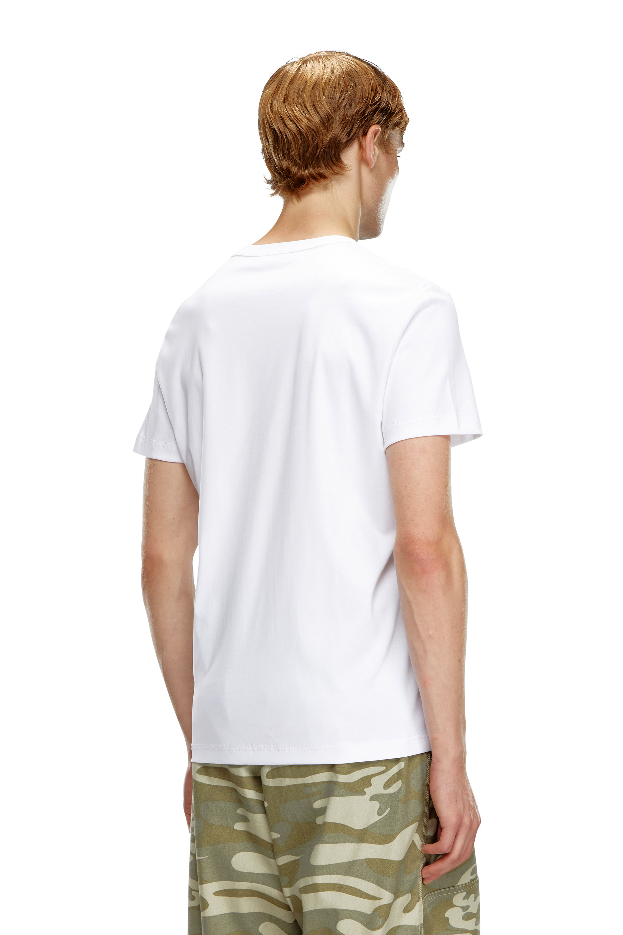 Diesel - T-MIEGOR-K77, Man's T-shirt in mercerised cotton in White - 3