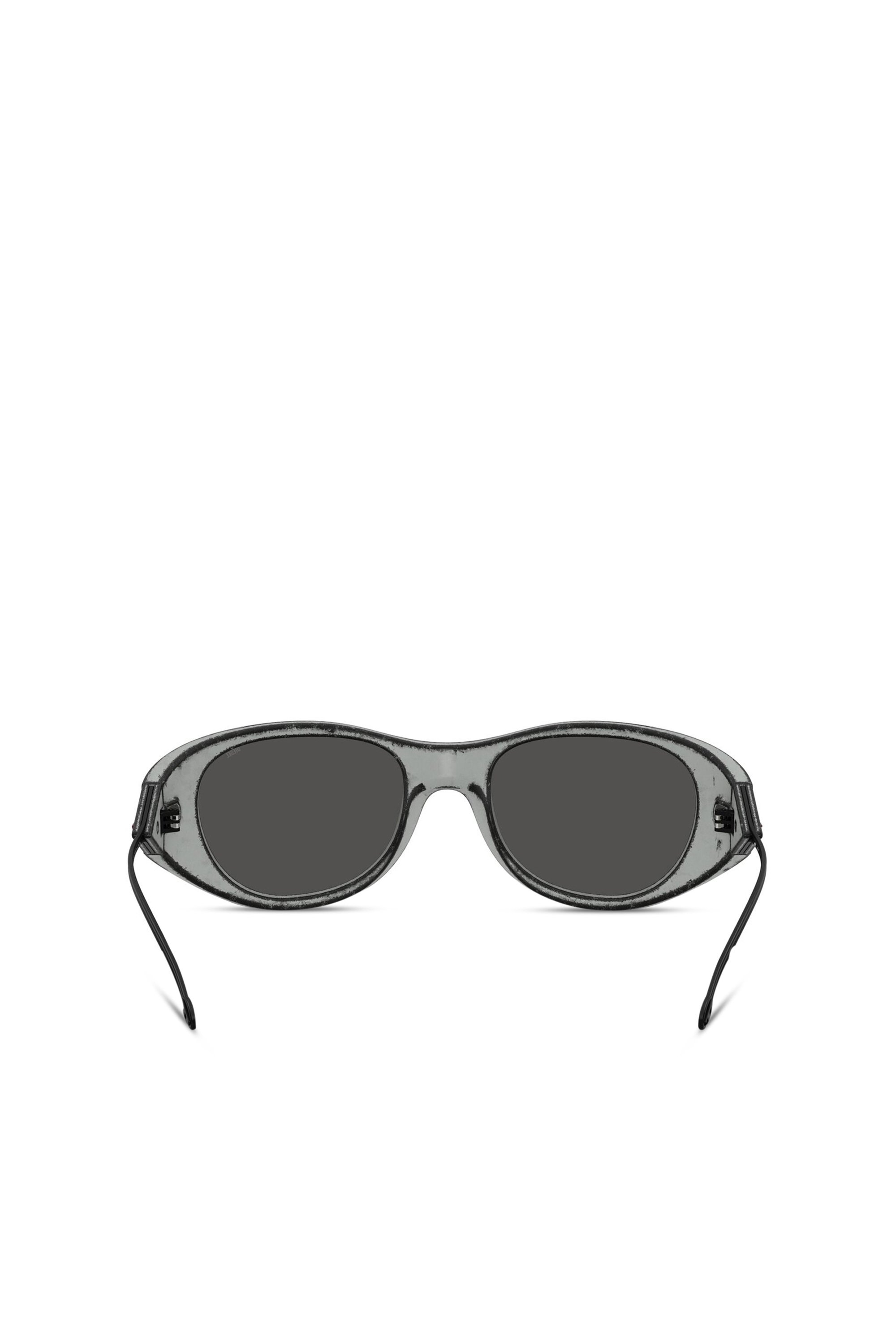 Diesel - 0DL3003, Unisex's Iconic oval sunglasses in Black/Grey - 3