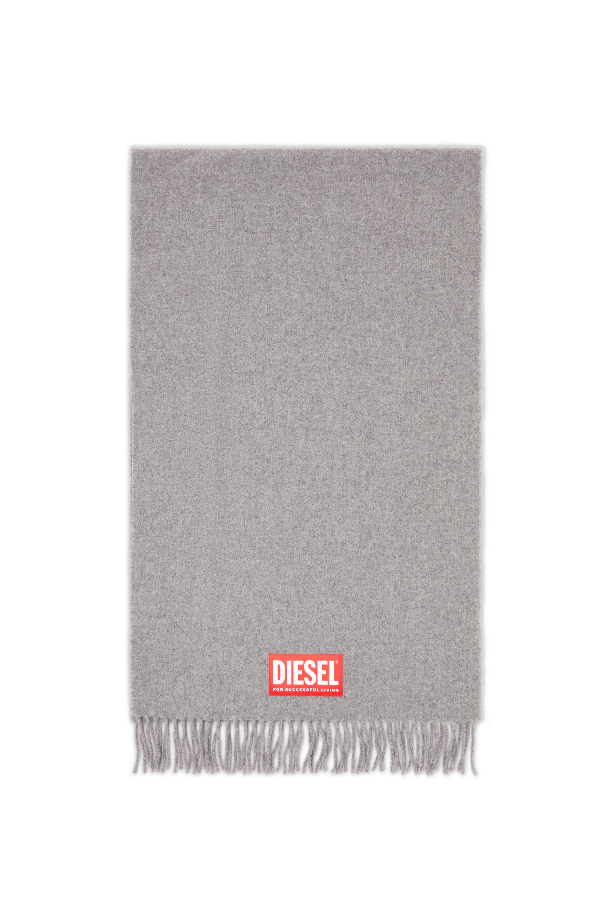 Diesel - S-IMON, Man's Wool blend scarf in Grey - 1