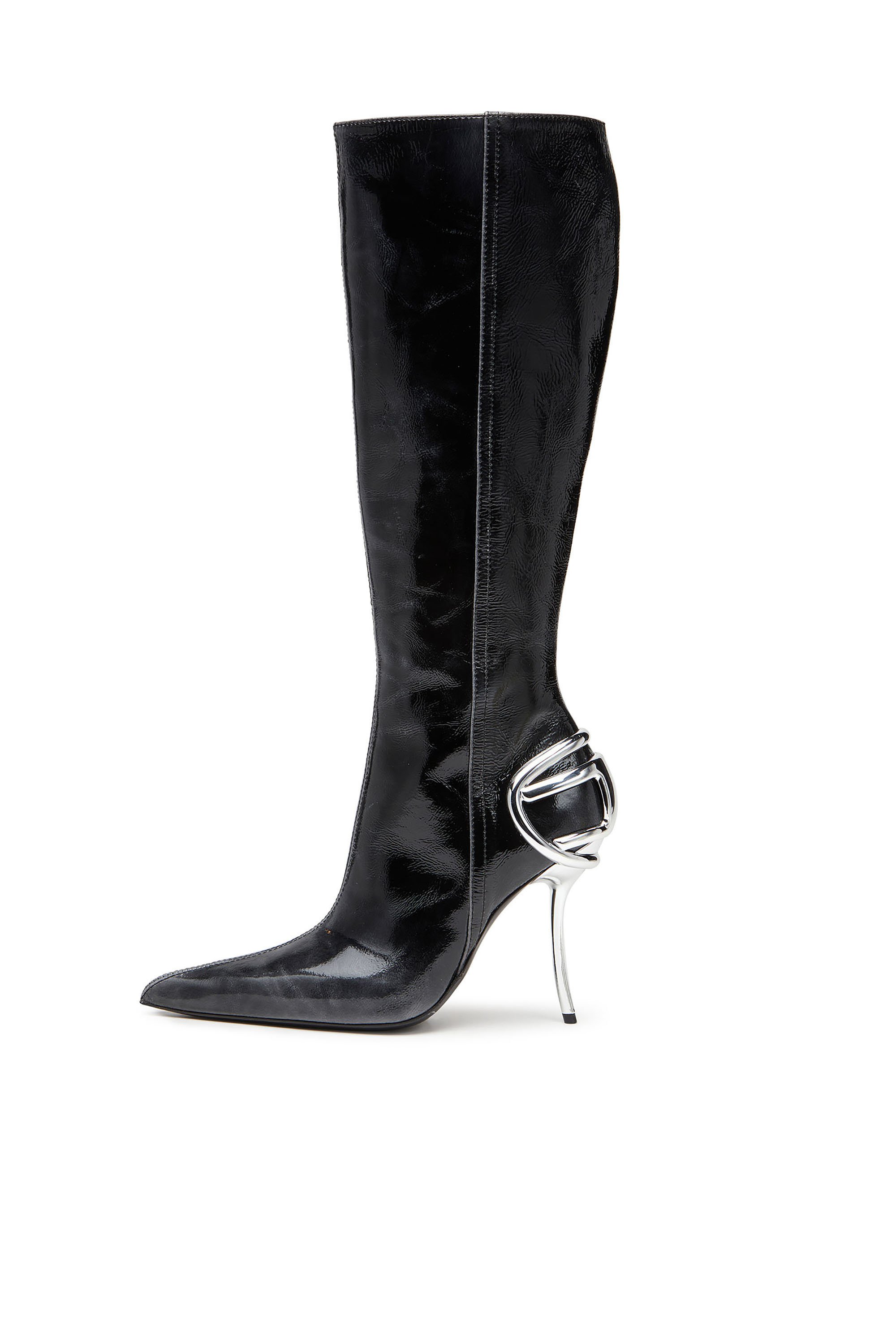 Diesel - D-TEN&HALF HB, D-Ten&Half - Botas de cuero hasta la rodilla Mujer in Negro - 2