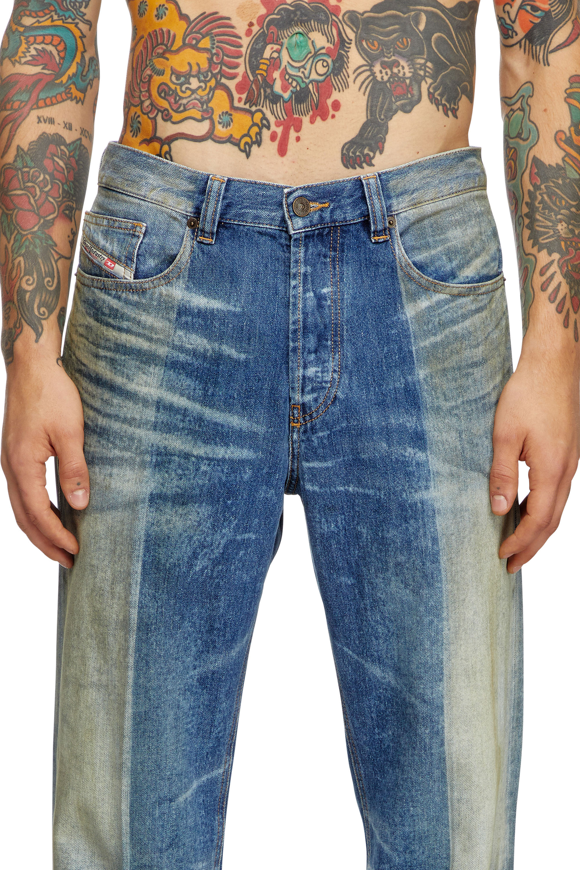 Diesel - Straight Jeans 2010 D-Macs 09L04 Hombre, Azul medio - 5