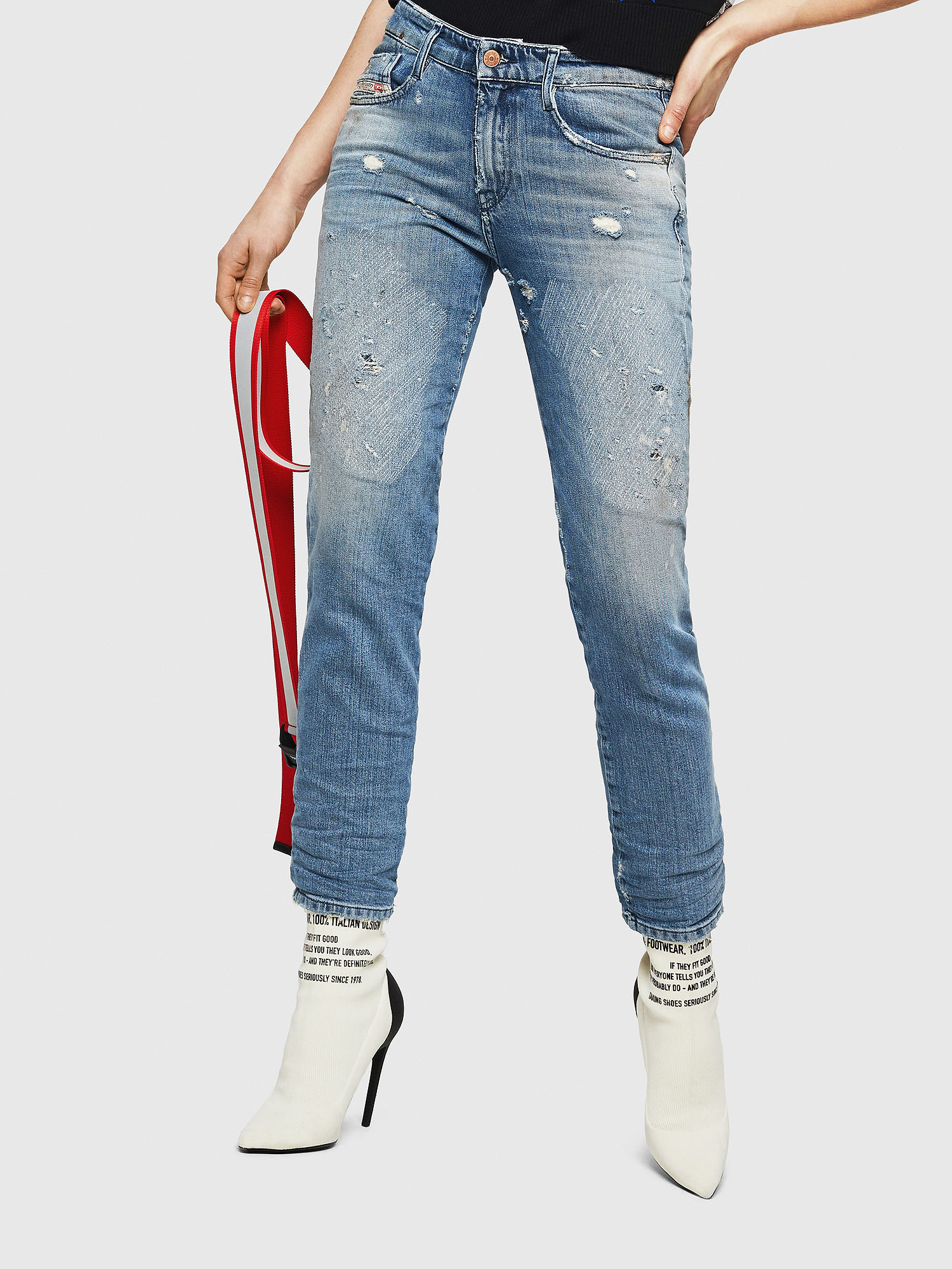 D-RIFTY 084AL Women: Slim Light blue Jeans | Diesel