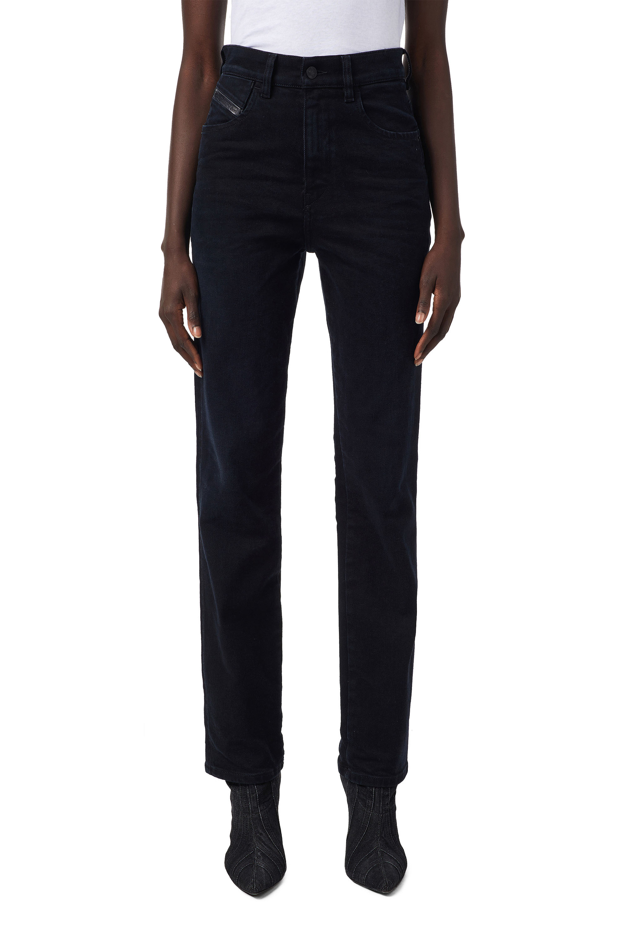 Diesel - D-Arcy 09B55 Straight Jeans, Negro/Gris oscuro - Image 1