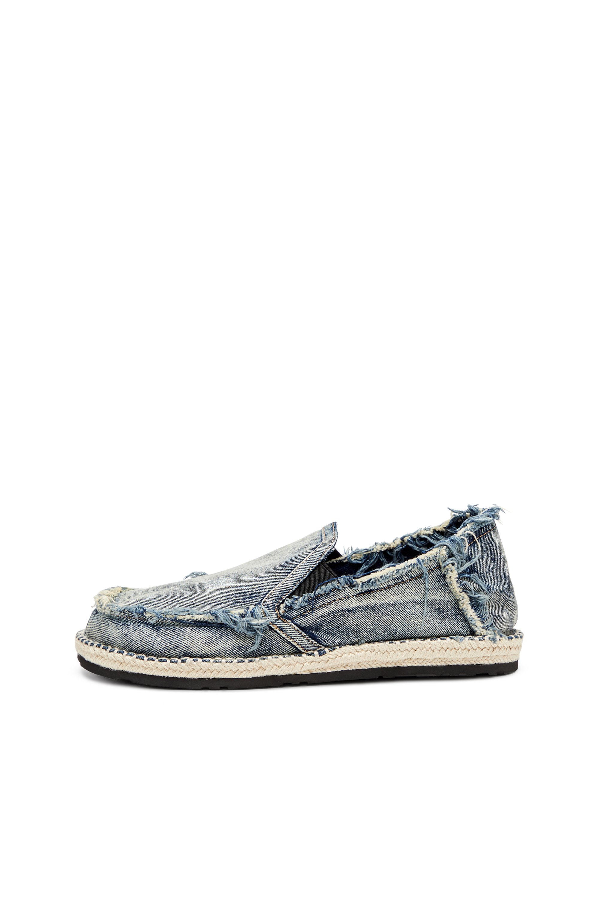 Diesel - D-LUKAS ESP, Mocasines de esparto en denim desgastado Hombre in Azul marino - 7