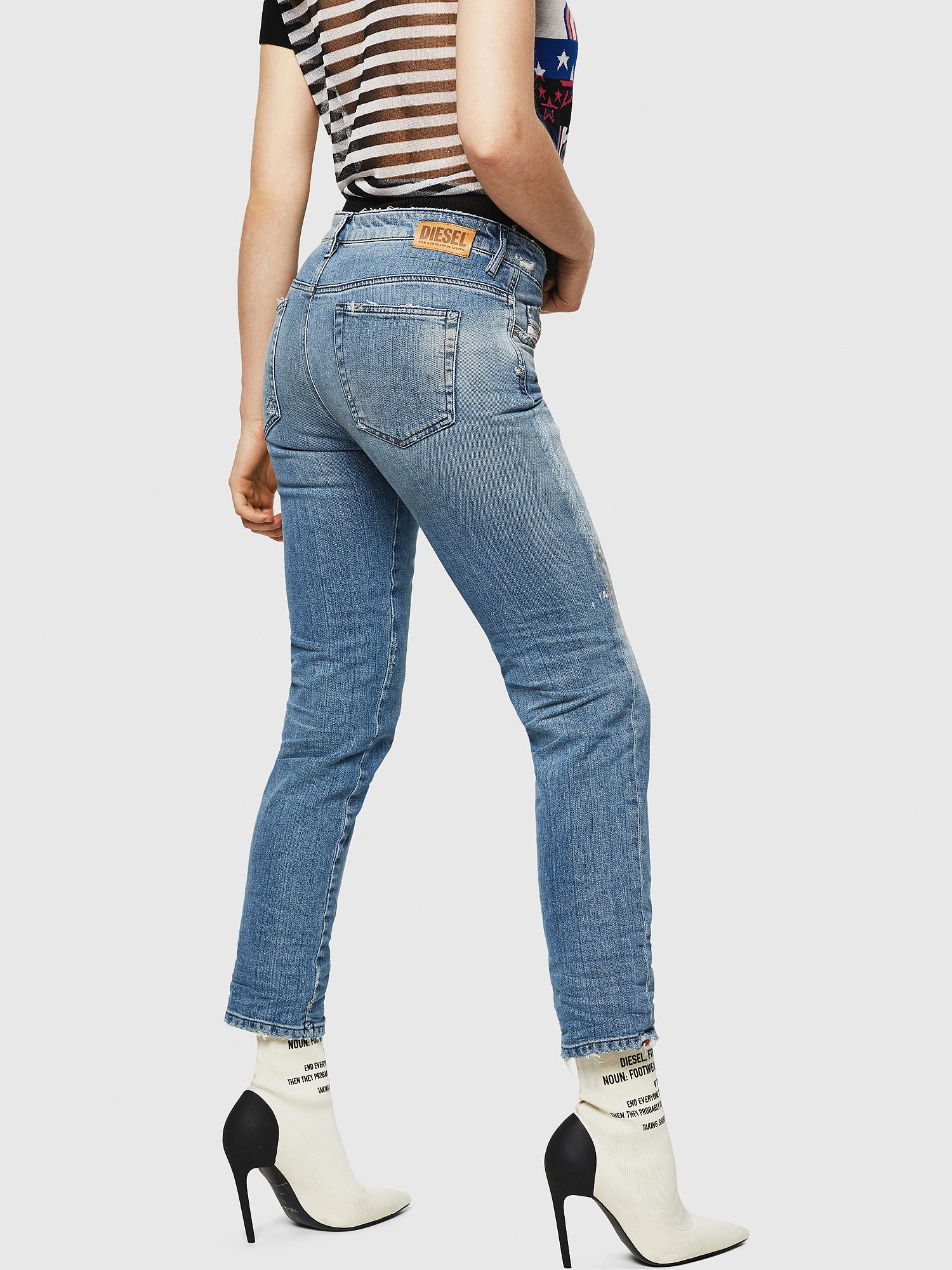 D-RIFTY 084AL Women: Slim Light blue Jeans | Diesel