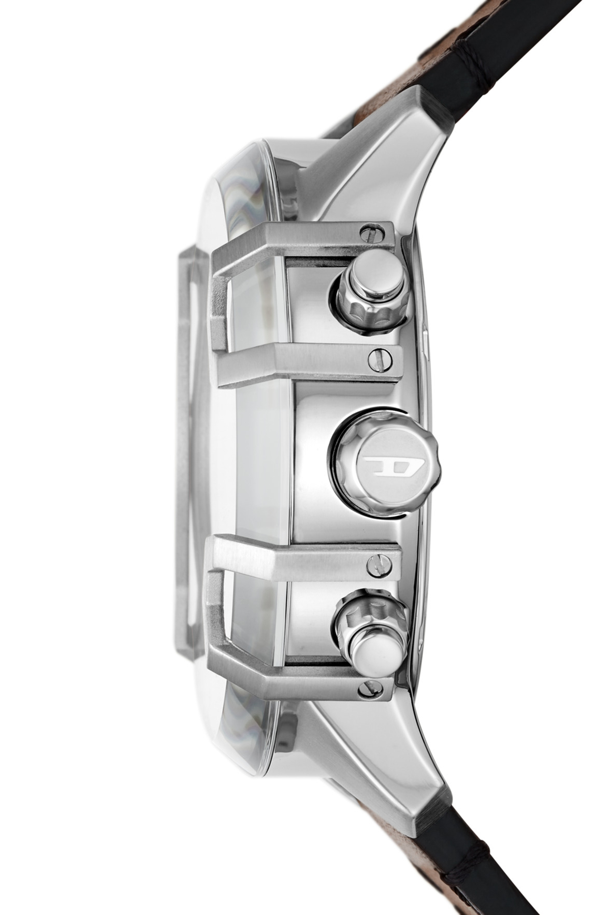 Metallic Mens Accessories Watches for Men DIESEL Brown & Tone Flow Watch in Silver 