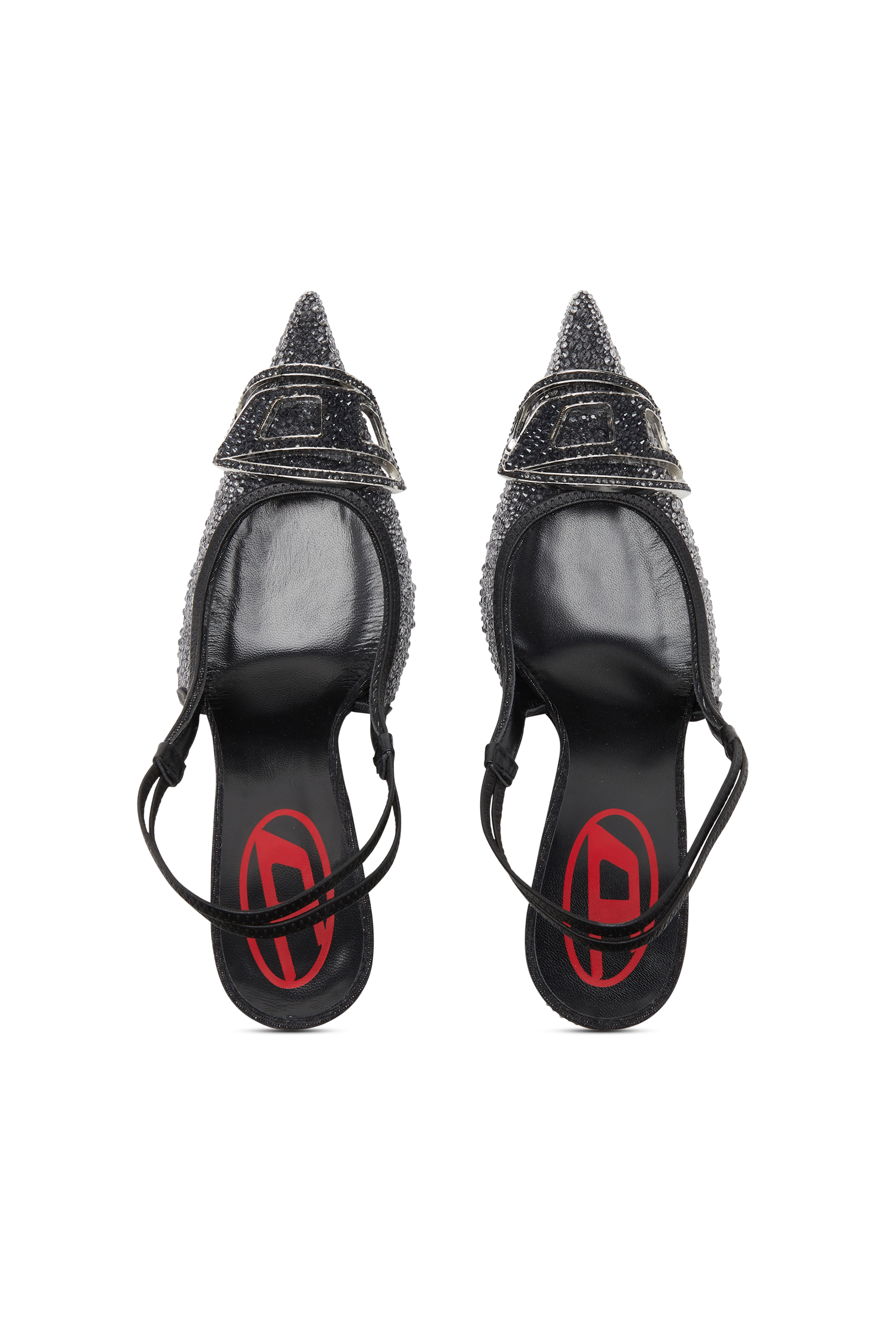 Women's D-Venus-Slingback in rhinestone denim | Black | Diesel