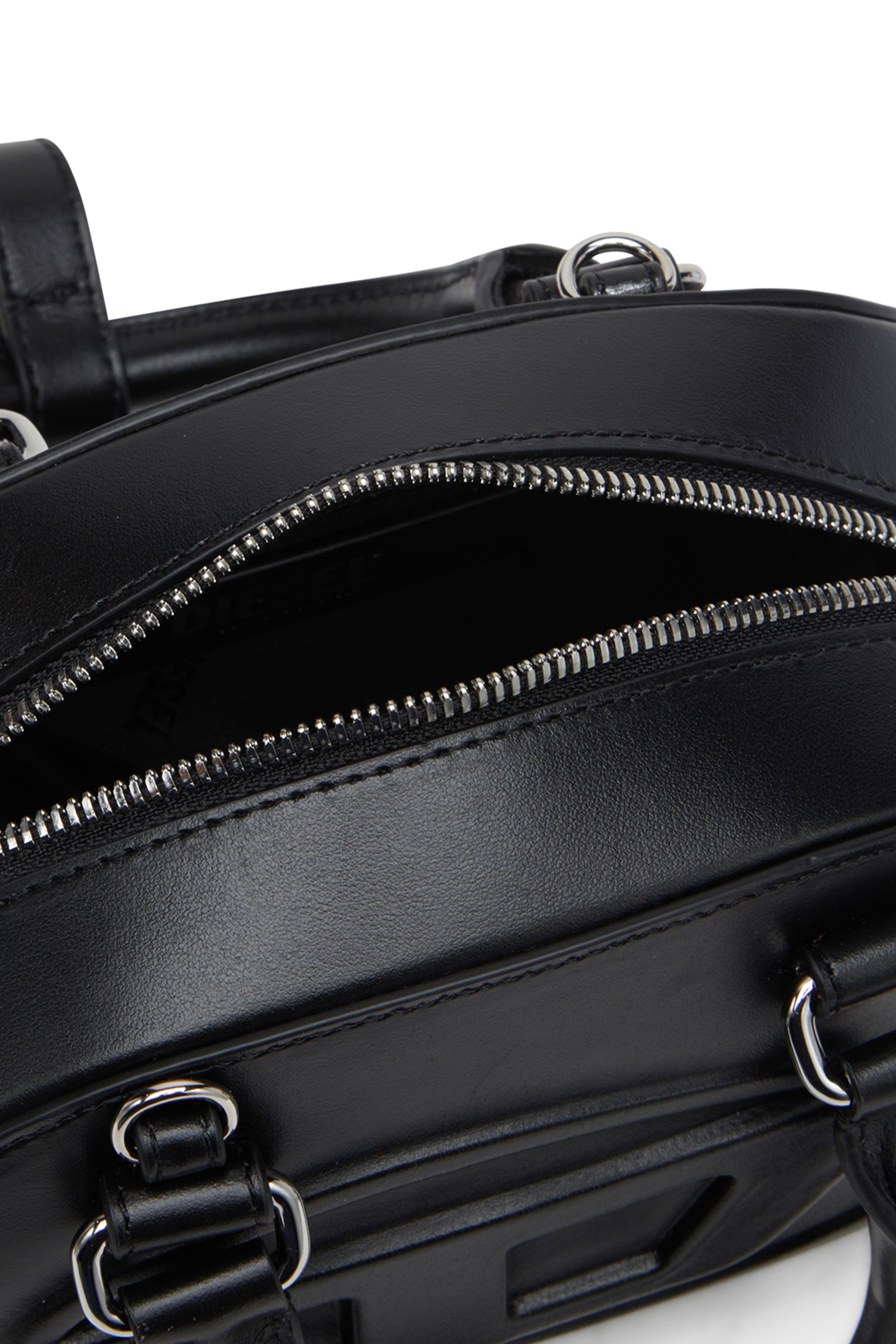 Diesel - 1DR DOME CROSSBODY, Woman's 1DR Dome-Leather mini bowling bag in Black - 4