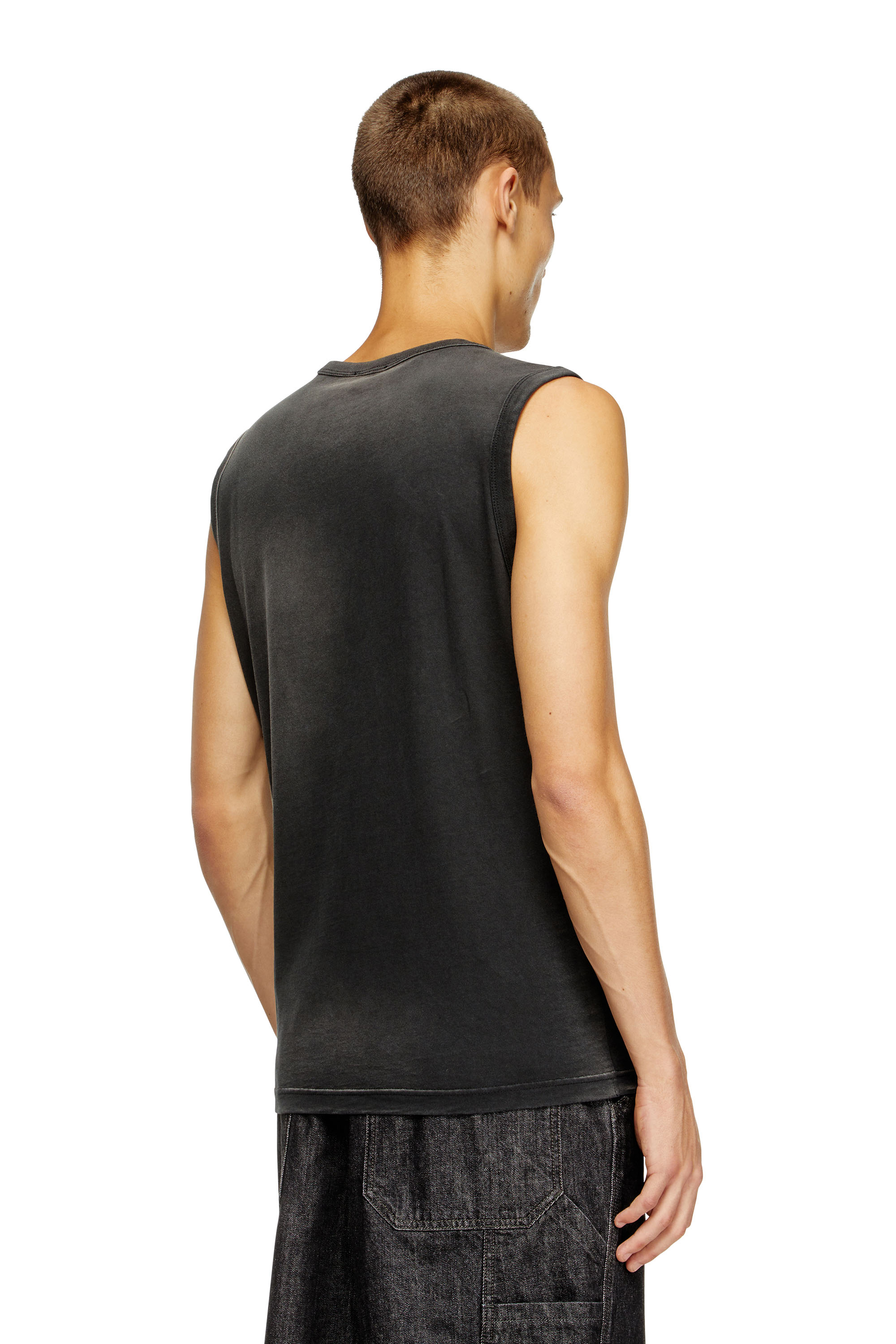 T-BRICO Faded tank top with puffy Oval D｜ブラウン｜メンズ