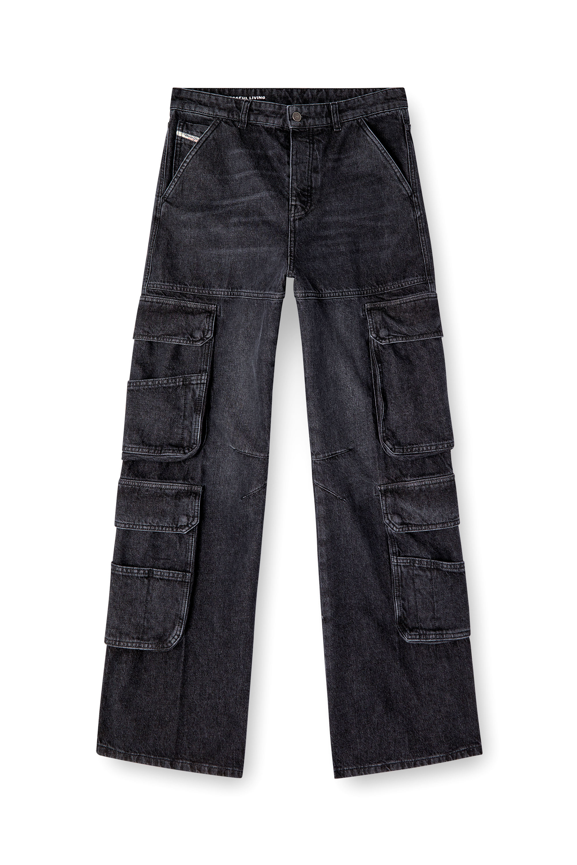 Diesel - Straight Jeans 1996 D-Sire 0HLAA Mujer, Negro/Gris oscuro - 5