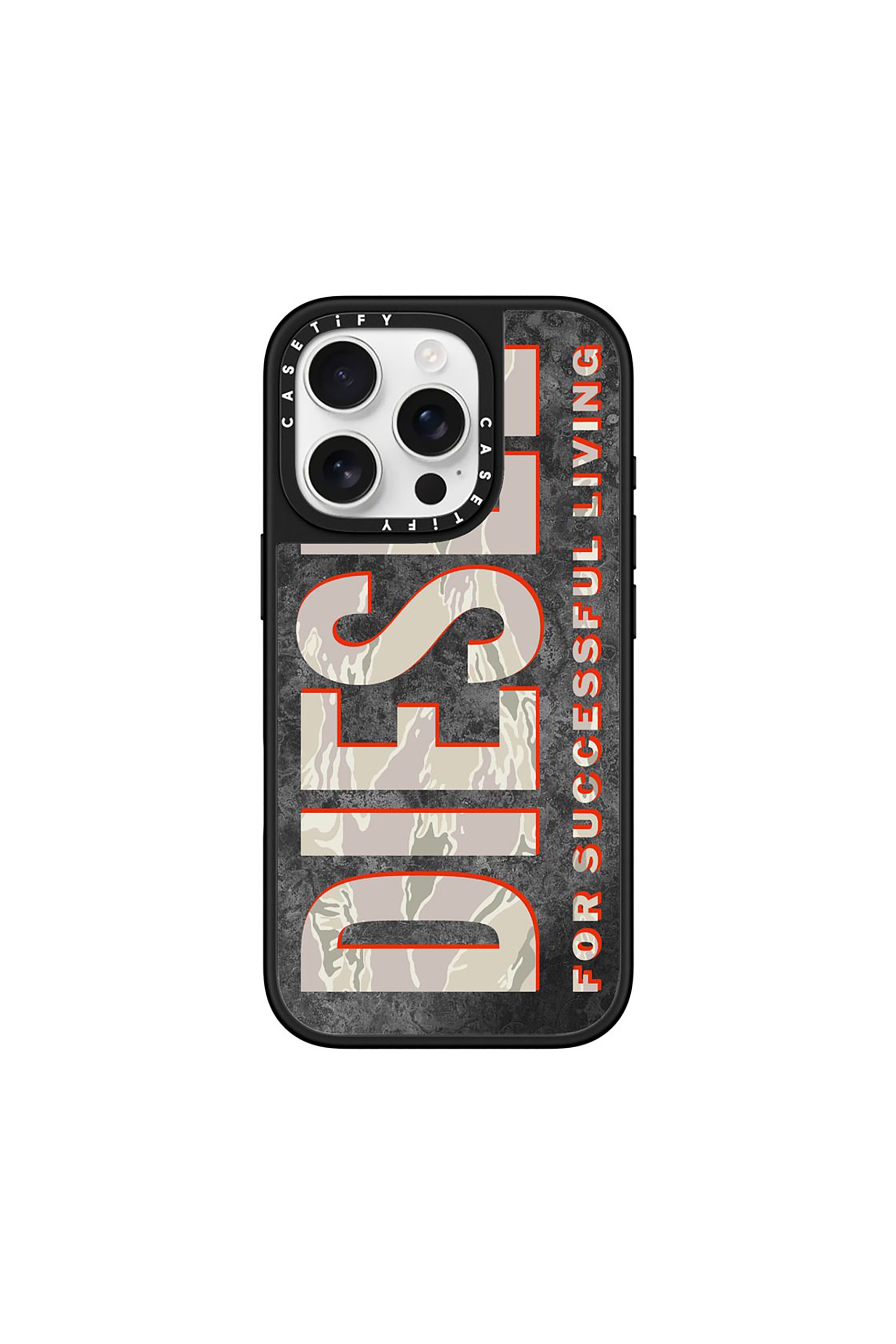 Diesel - 60330 CASETIFY MOULDED CASE, Unisex's Magsafe Camo Case iPhone 16 Pro in Brown/White - 2