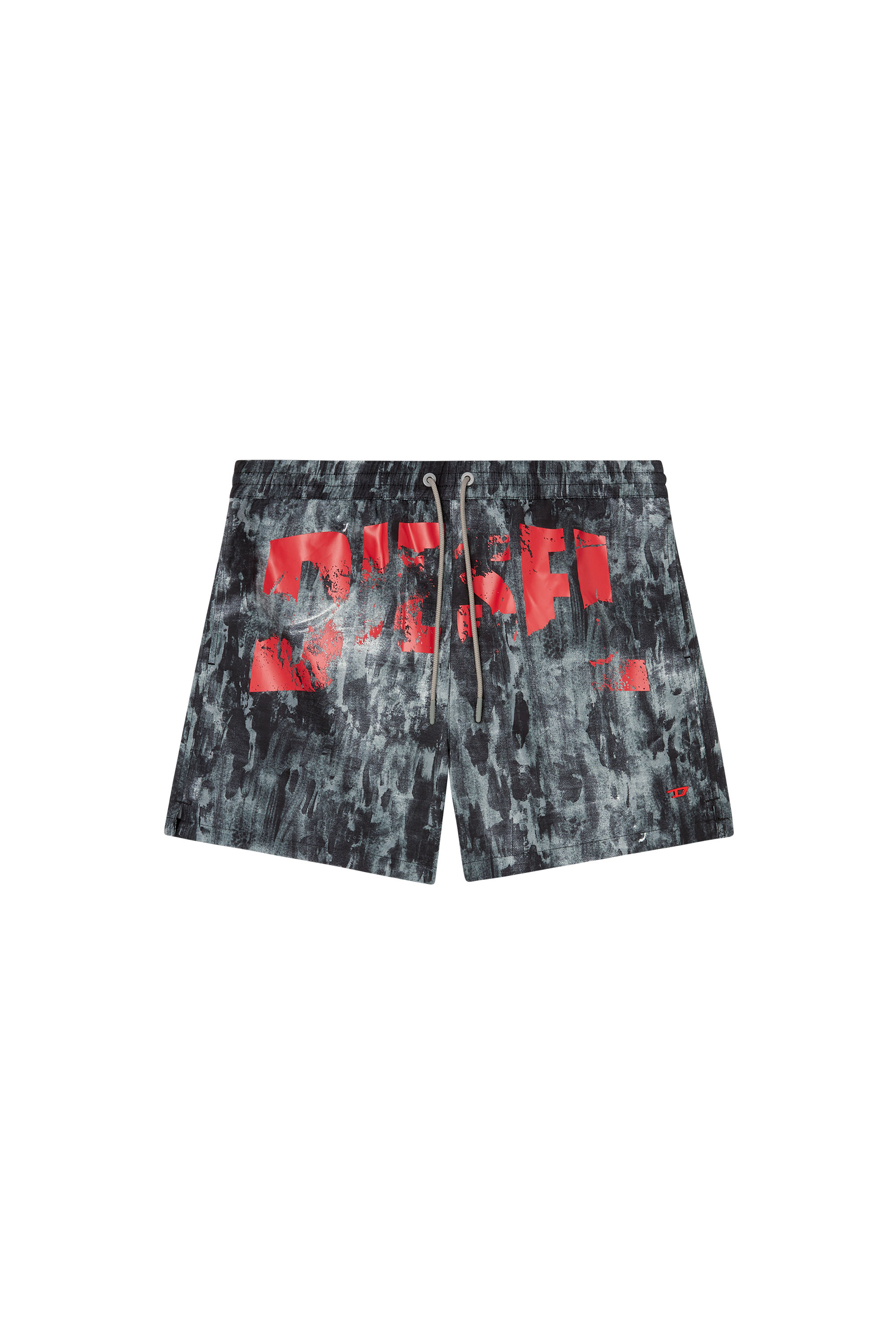 Diesel - RIO-41-D-POP, Man's Mid-length swim shorts with graphic print in Black - 3