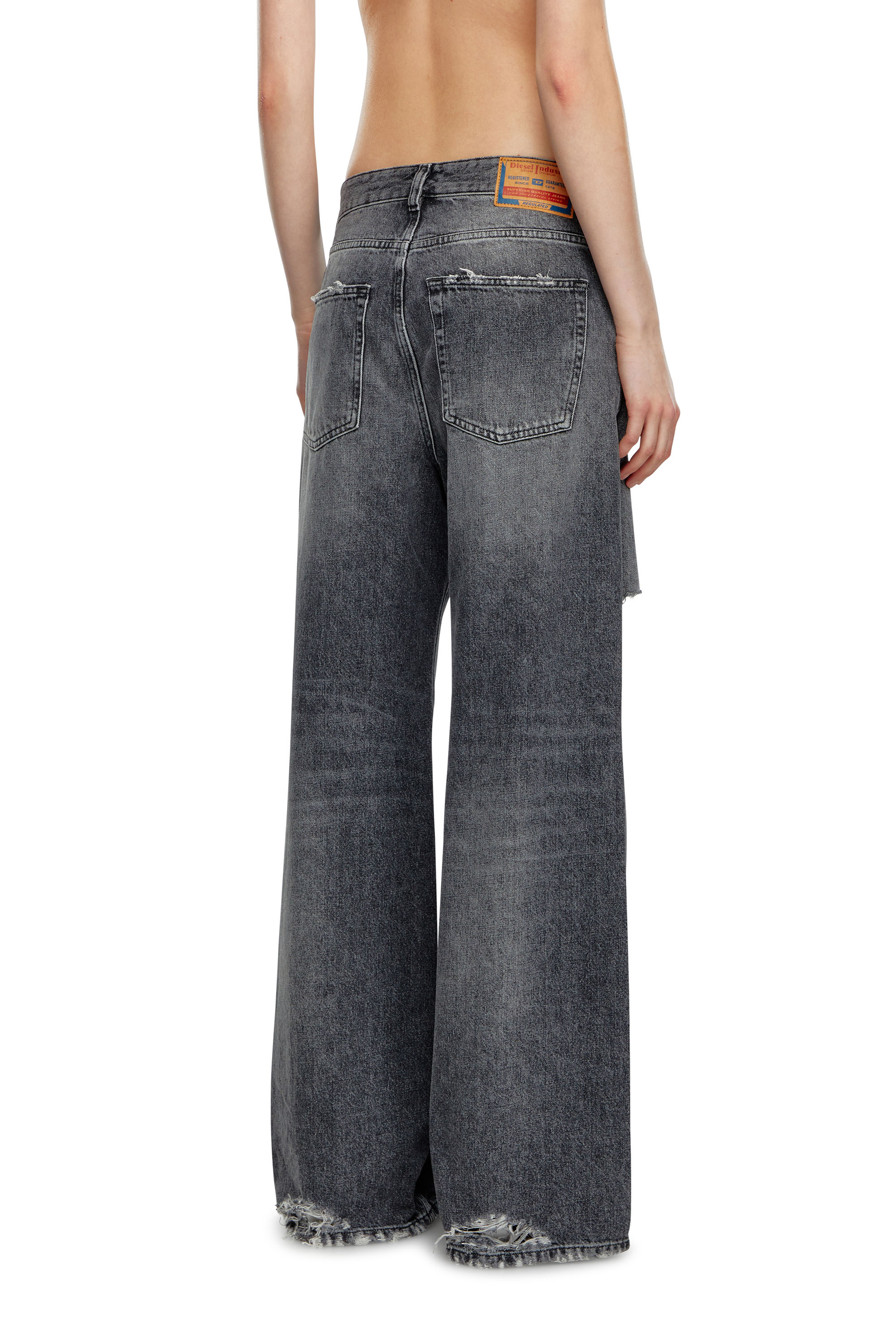 Diesel - Woman Straight Jeans 1996 D-Sire 007X4, Black/Dark grey - Image 2