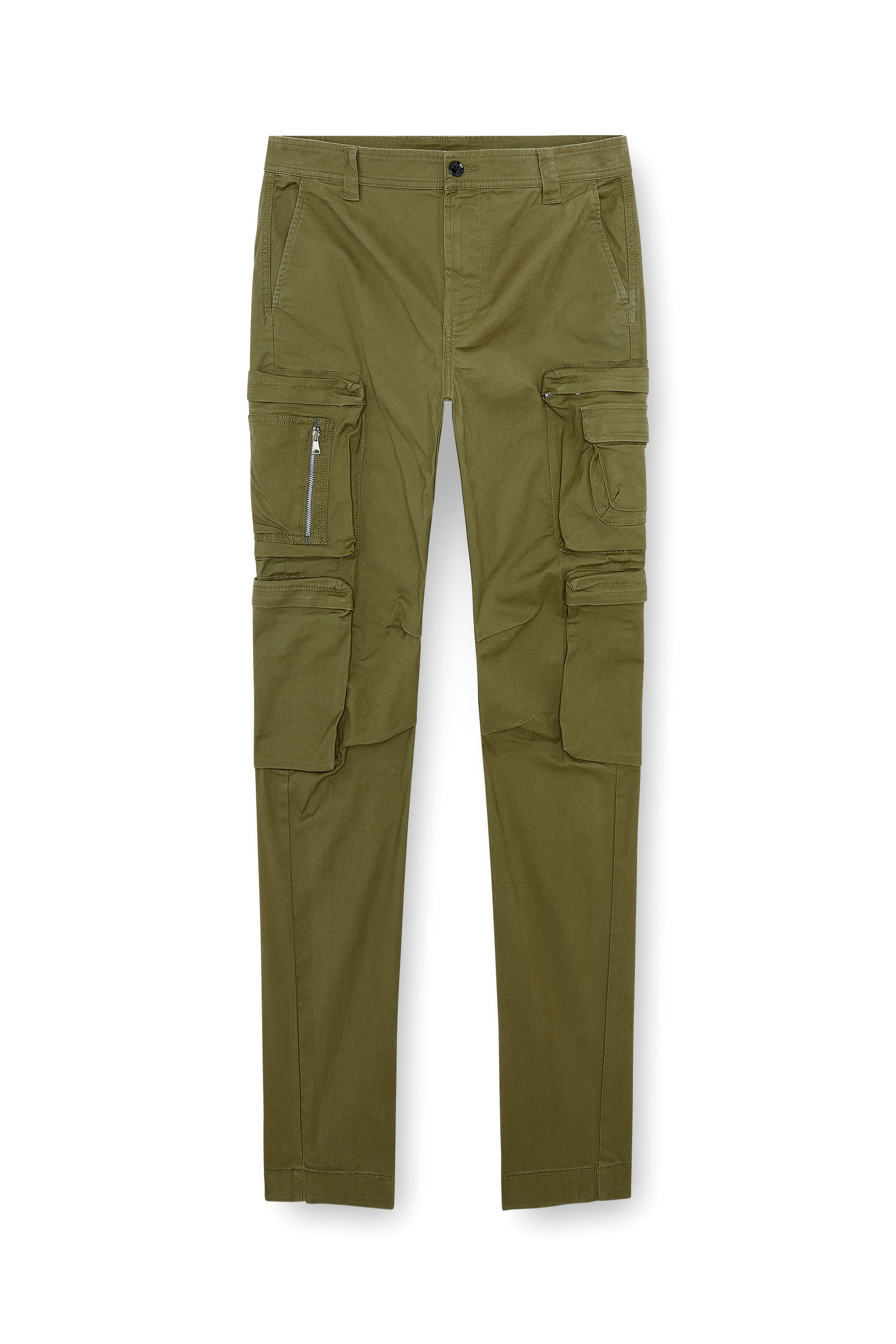 Men's Cargo pants with zip pocket | Green | Diesel Men's Cargo pants with zip pocket | Green | Diesel