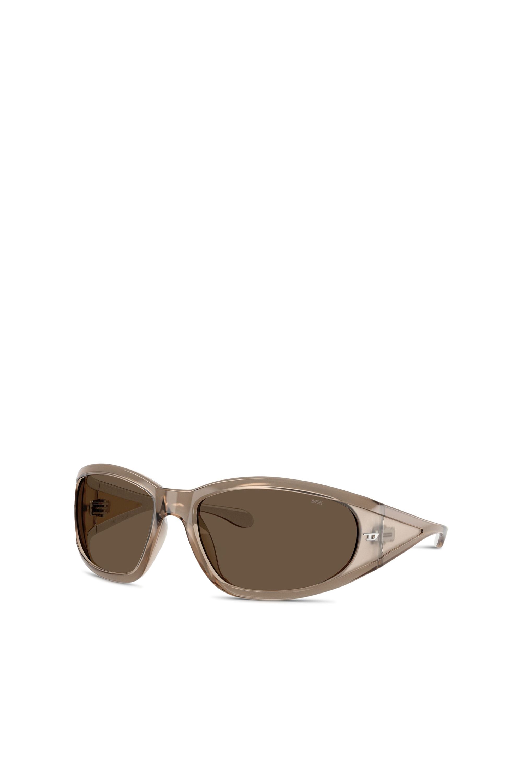 Diesel - 0DL3002, Gafas de sol rectangulares en acetato Unisex in Marrón - 4