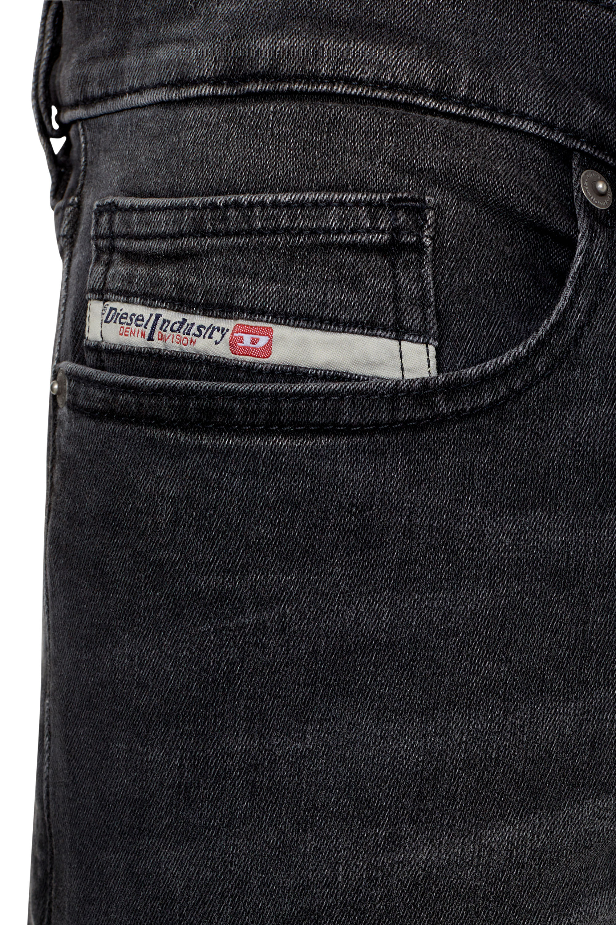 Diesel - D-Luster 0IHAV Slim Jeans, Black/Dark grey - Image 4