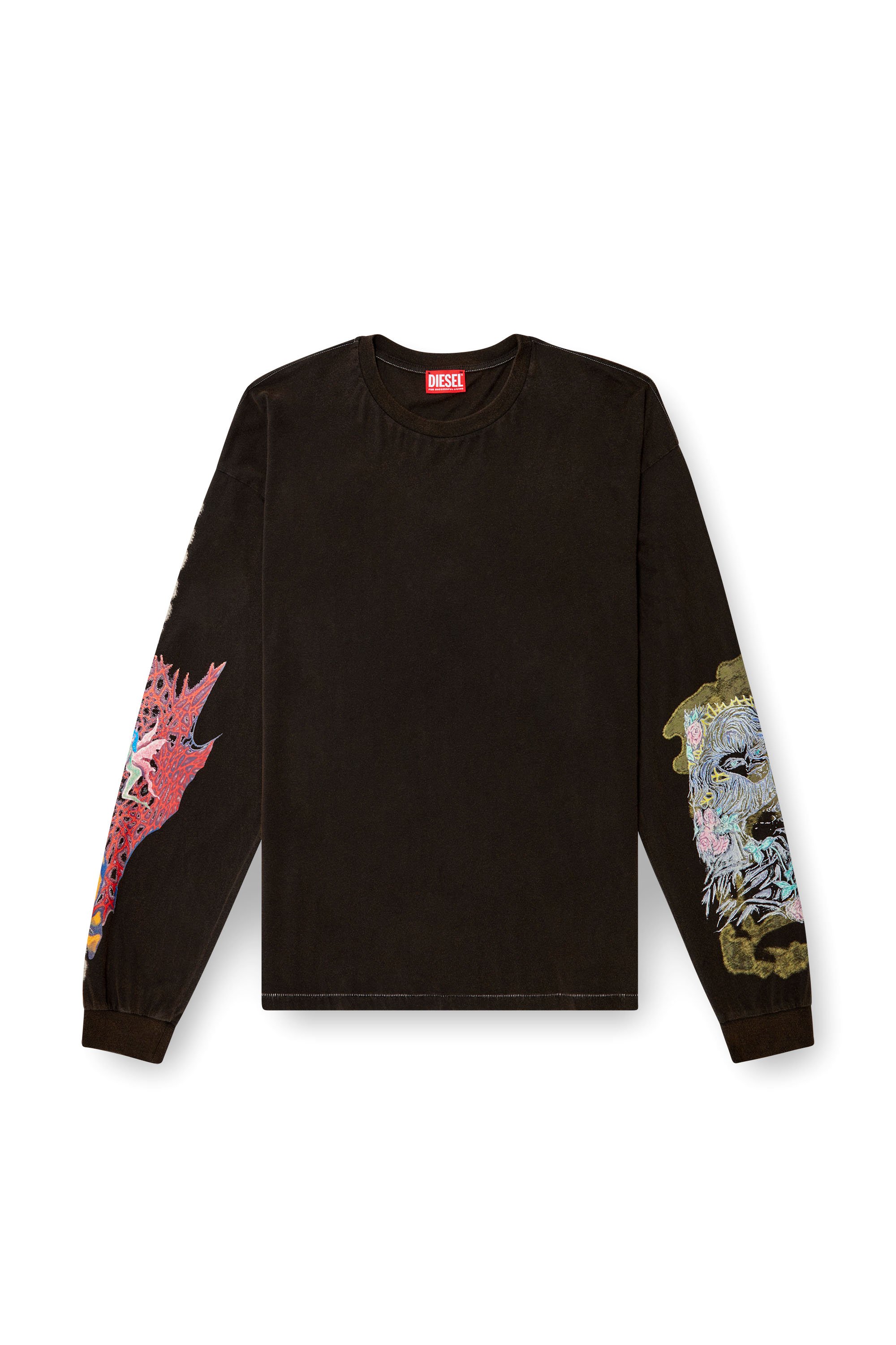 Diesel - T-BOXT-LS-R4, Man's Long-sleeve T-shirt with printed graphics in Black - 4