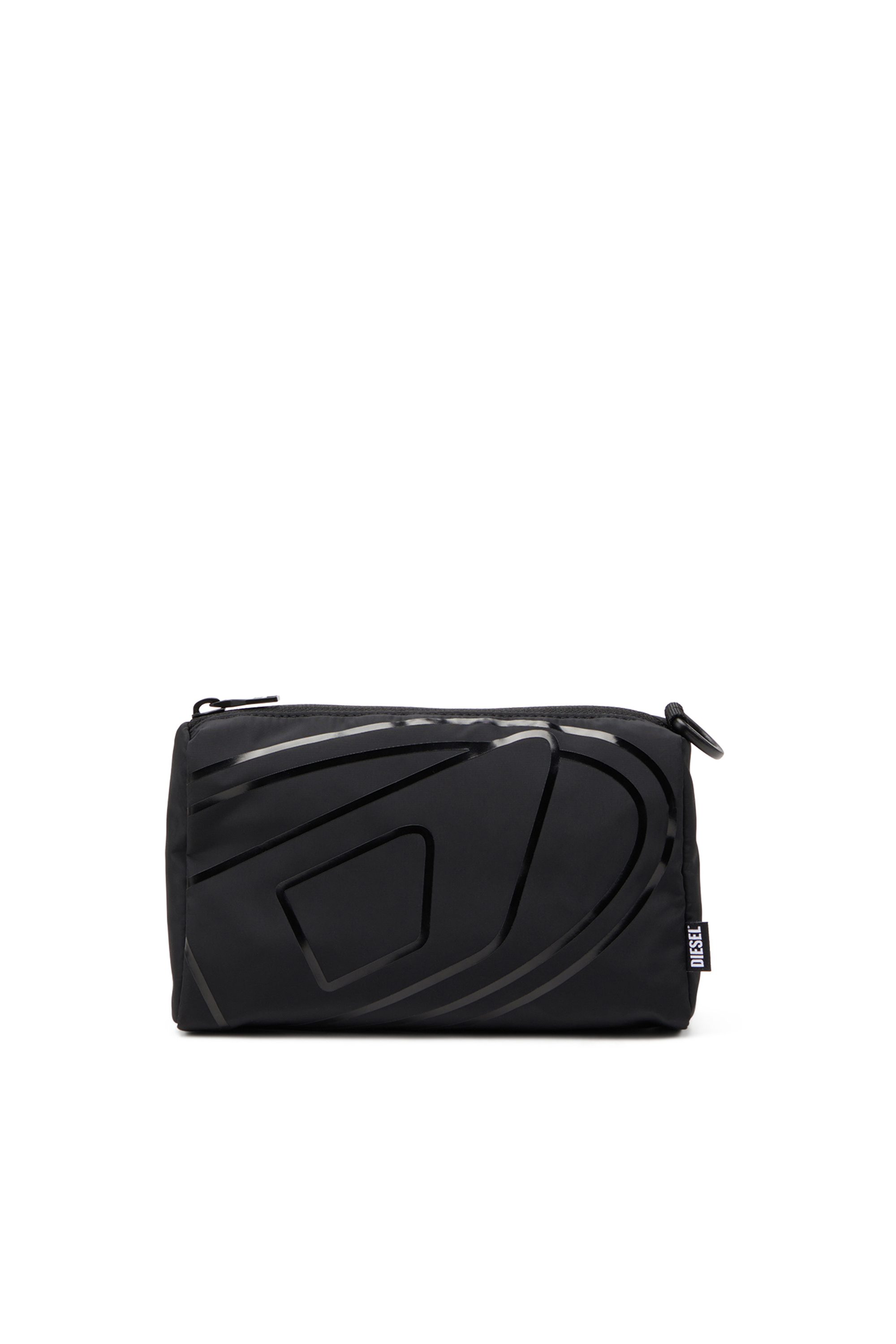 Diesel - DRAPE POUCH, Man's Nylon pouch with Oval D print in Black - 2