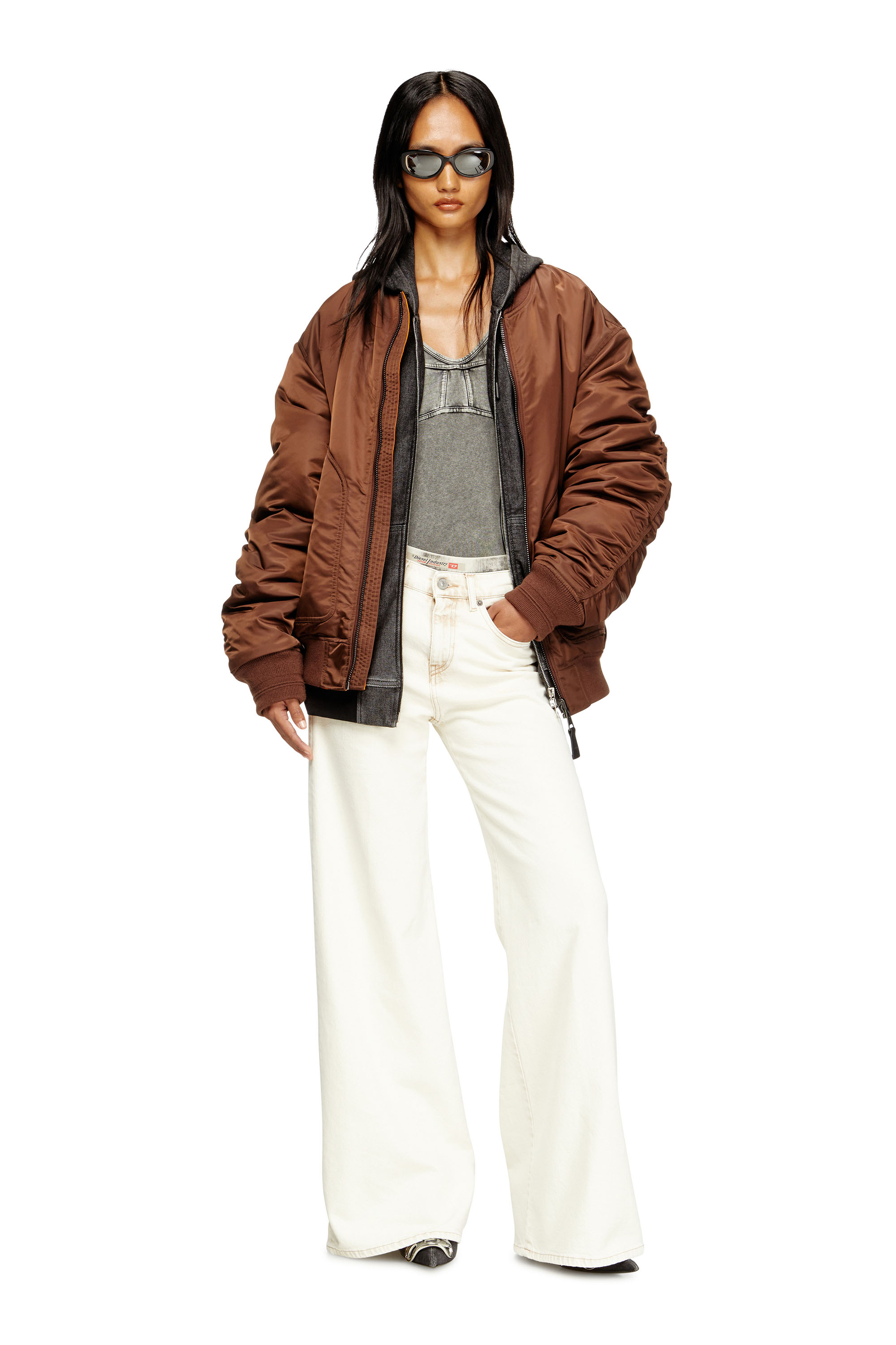 Diesel - Flare Jeans 1978 D-Akemi 09M70 Mujer, Blanco - 2