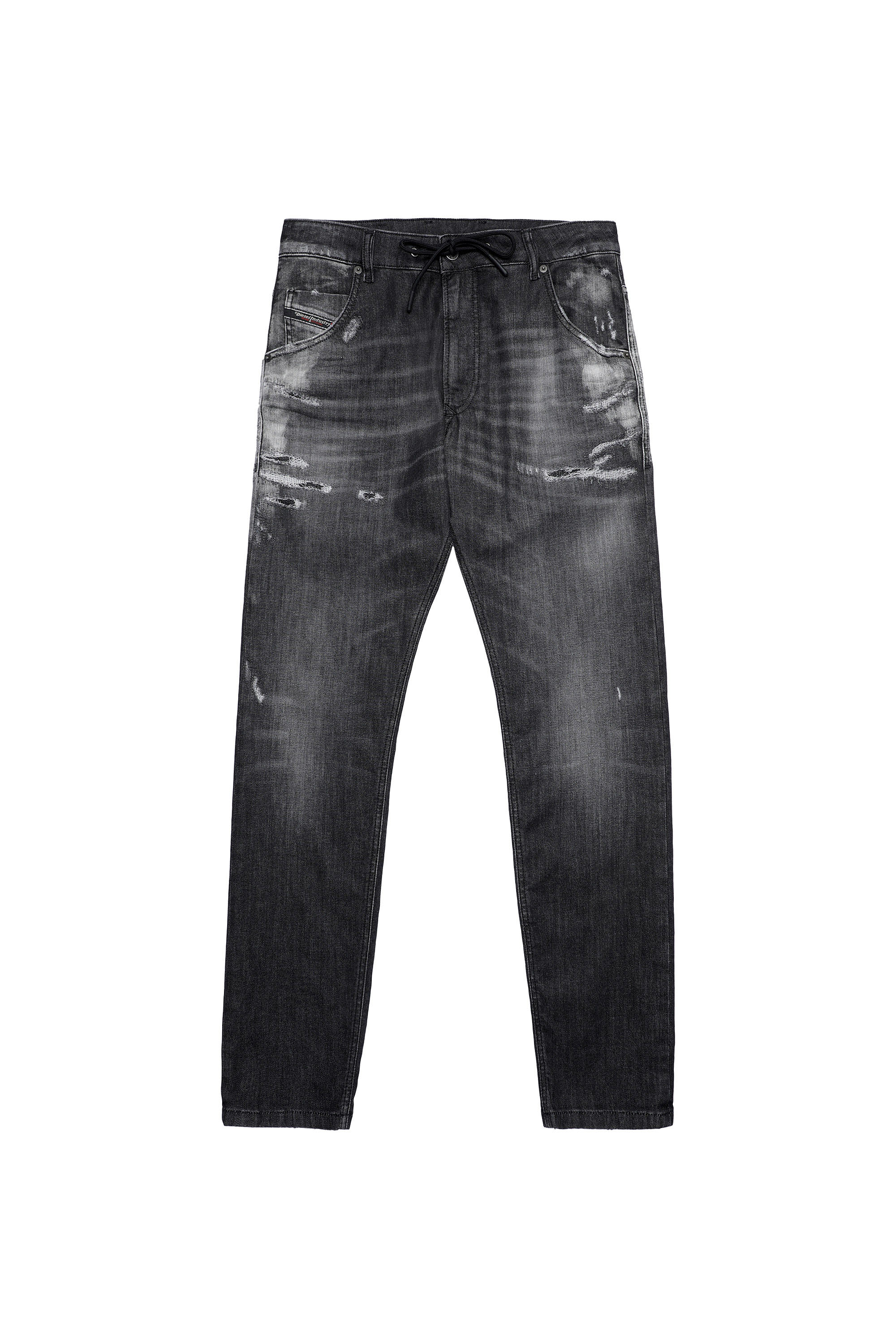Diesel - Krooley Tapered JoggJeans® 09B53, Black/Dark Grey - Image 6