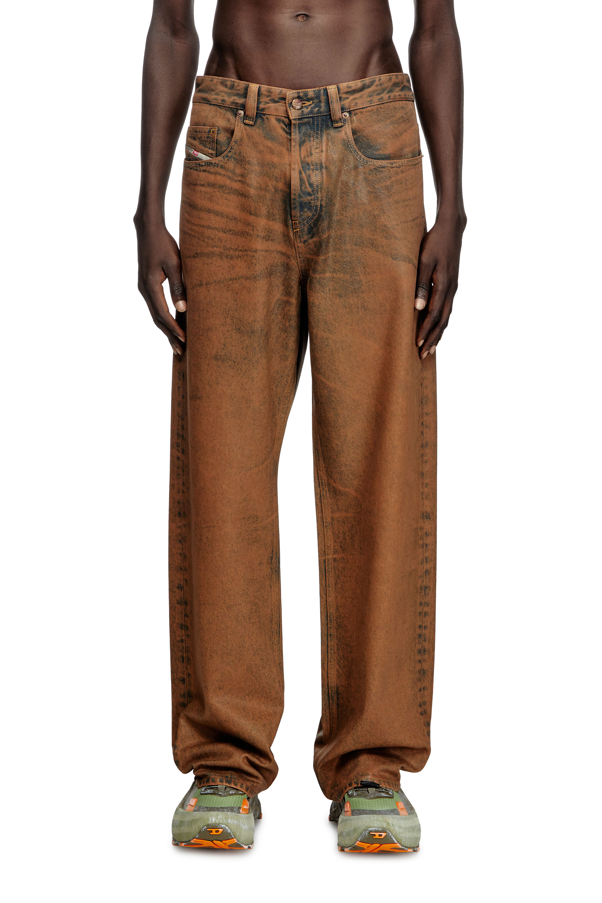 Diesel - Man's Relaxed Jeans 2001 D-Macro 09K82, Brown - 2