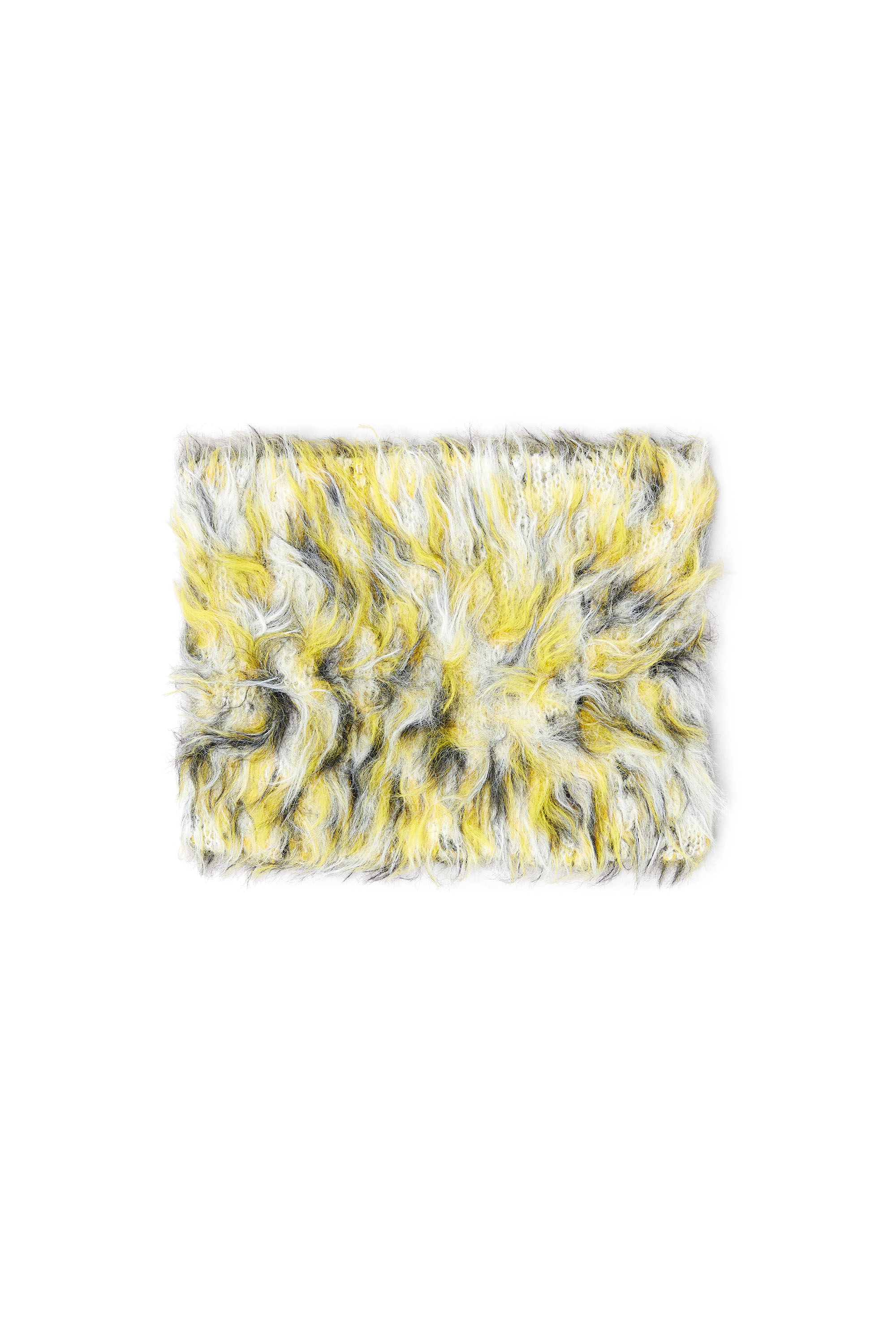Diesel - K-EREN, Unisex's Neckwarmer in fluffy jacquard knit in Yellow/Black - 1