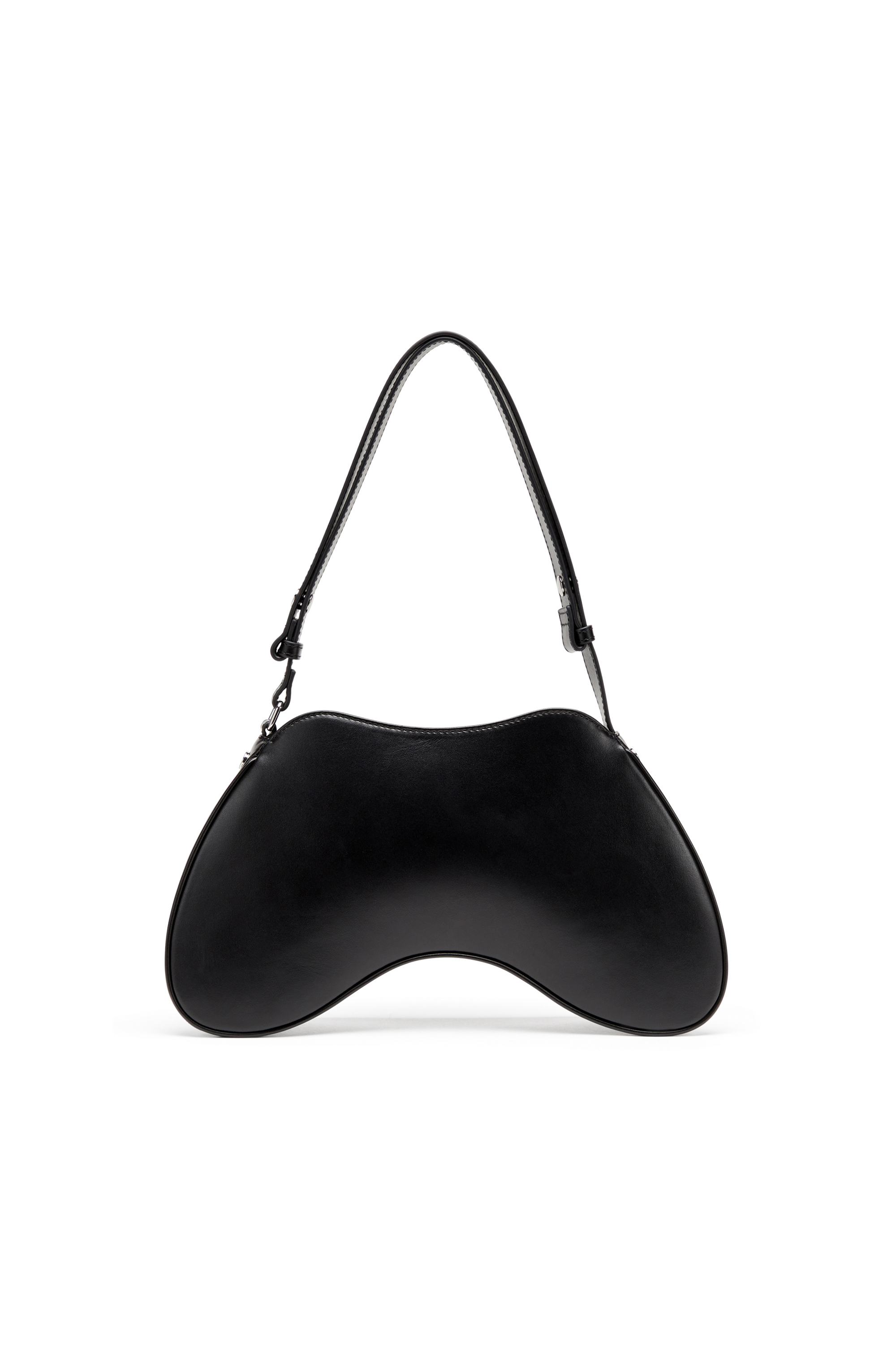 Diesel - PLAY SHOULDER, Play-Bolso de hombro de cuero semibrillante Mujer in Negro - 2