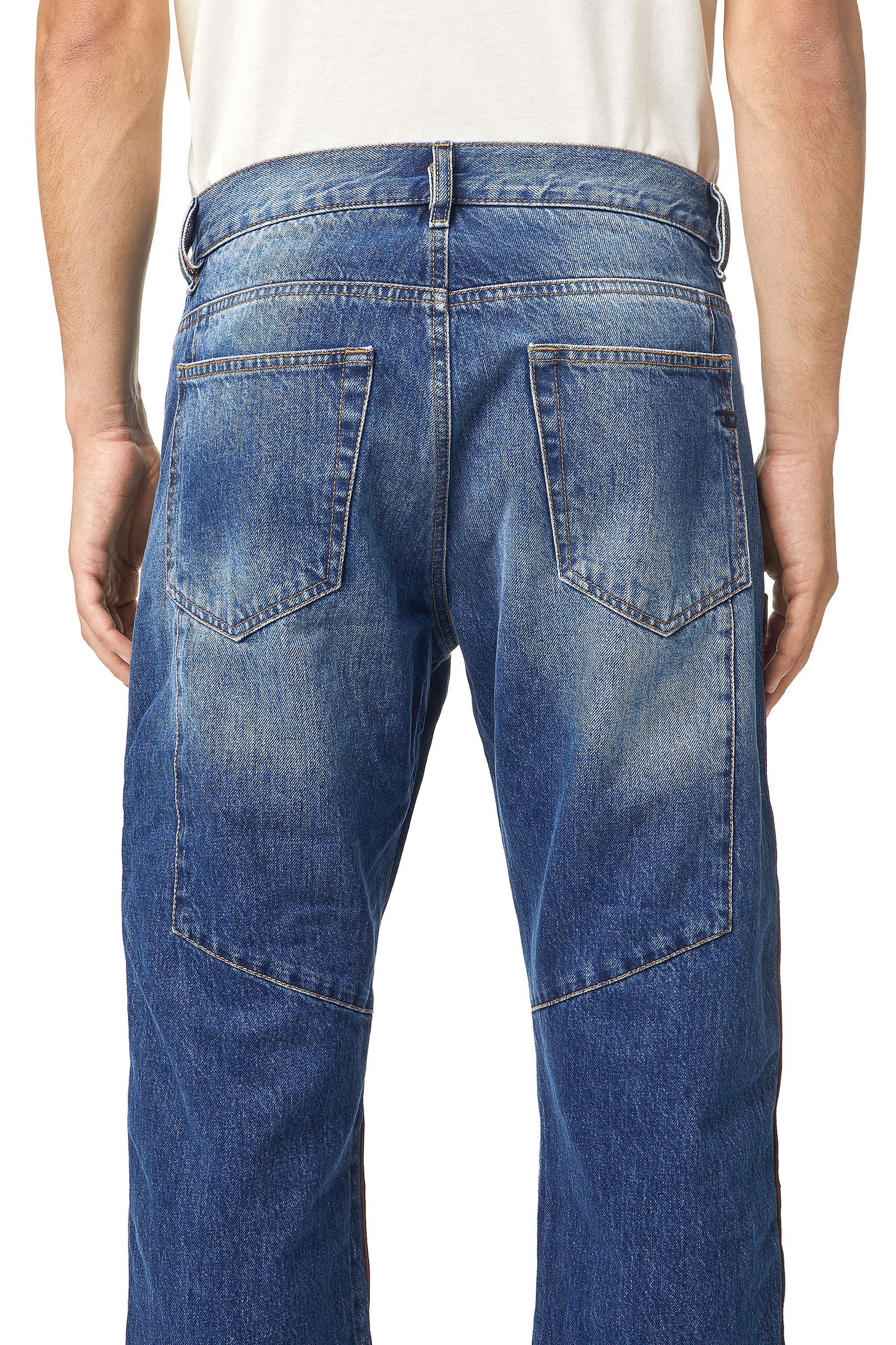 Diesel - D-Viker Straight Jeans 0KDAV, Blue/Brown - Image 5