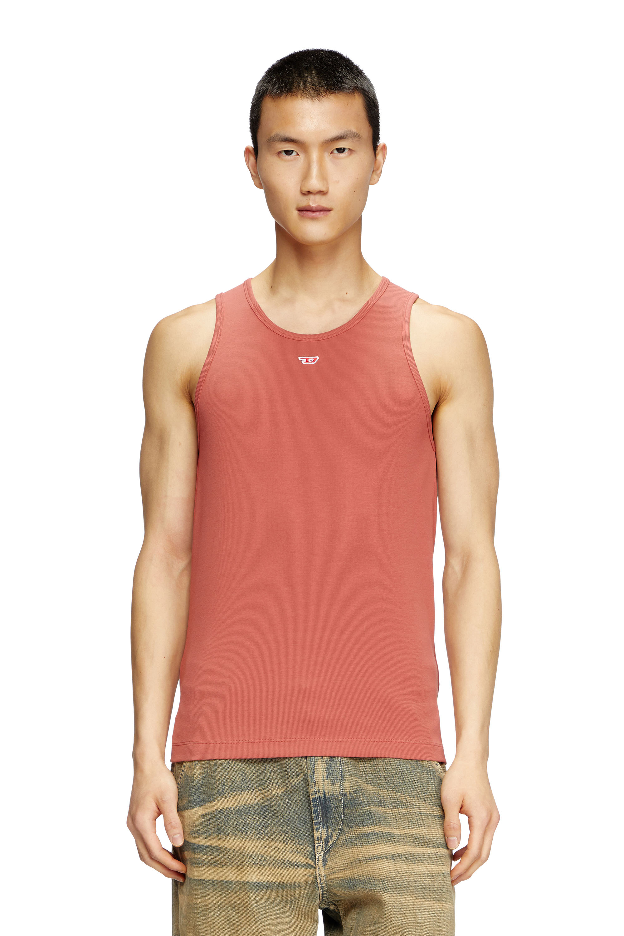 Diesel - T-LIFTY-D, Man's Tank top with mini D logo patch in null - 1