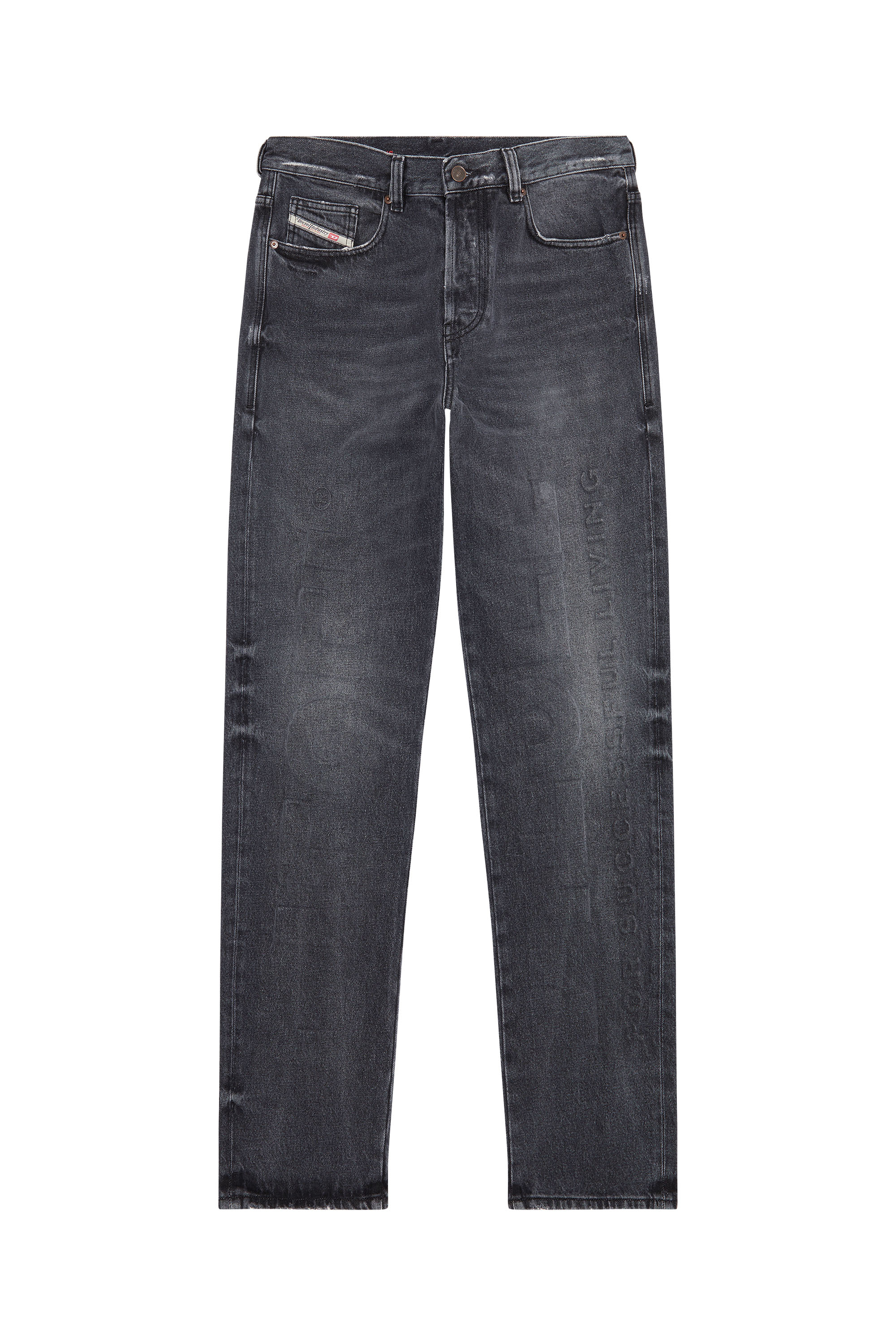Diesel - 2010 007J5 Straight Jeans, Negro/Gris oscuro - Image 6