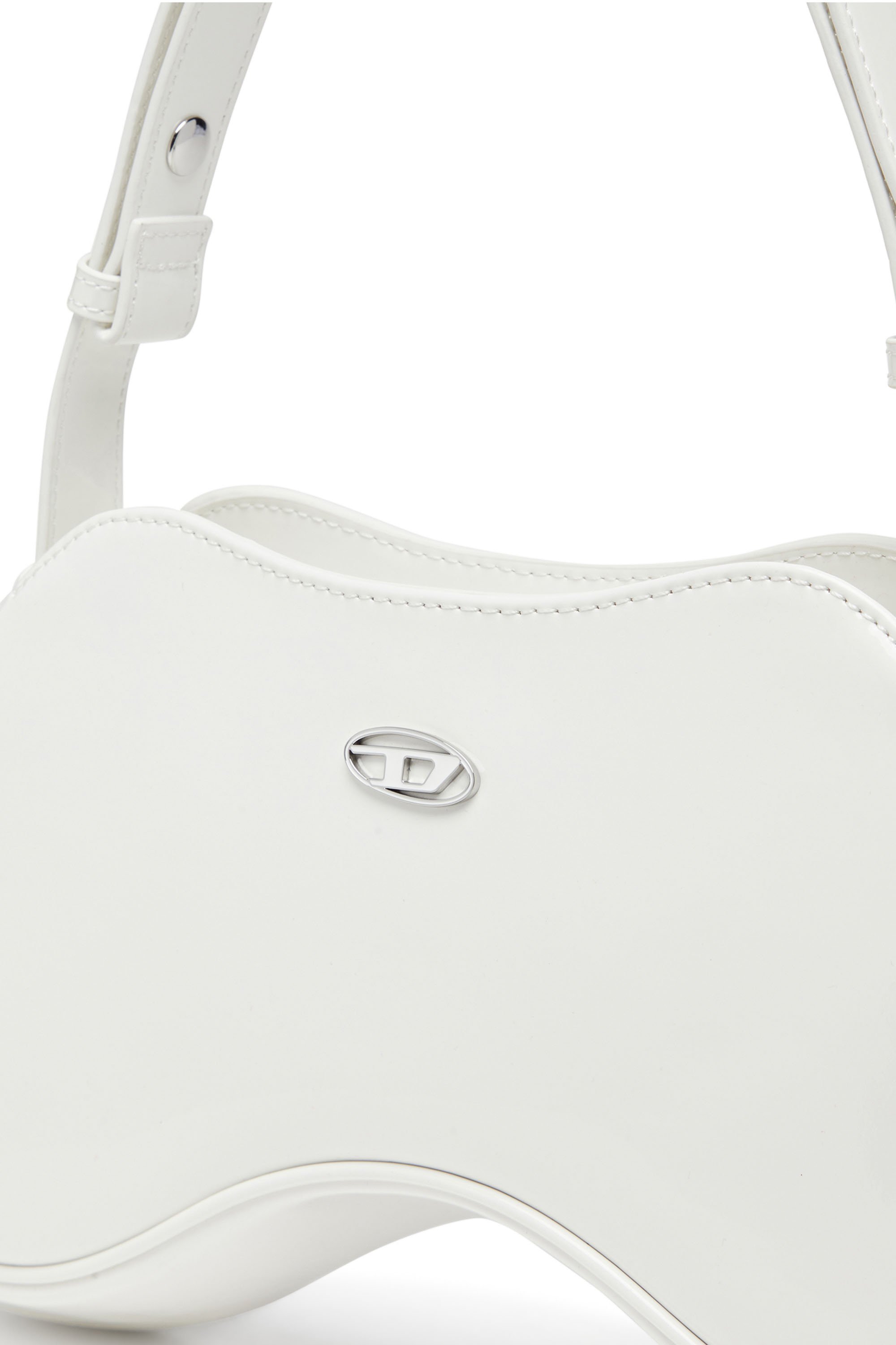 Diesel - PLAY SHOULDER, Woman Play-Glossy shoulder bag in White - Image 6