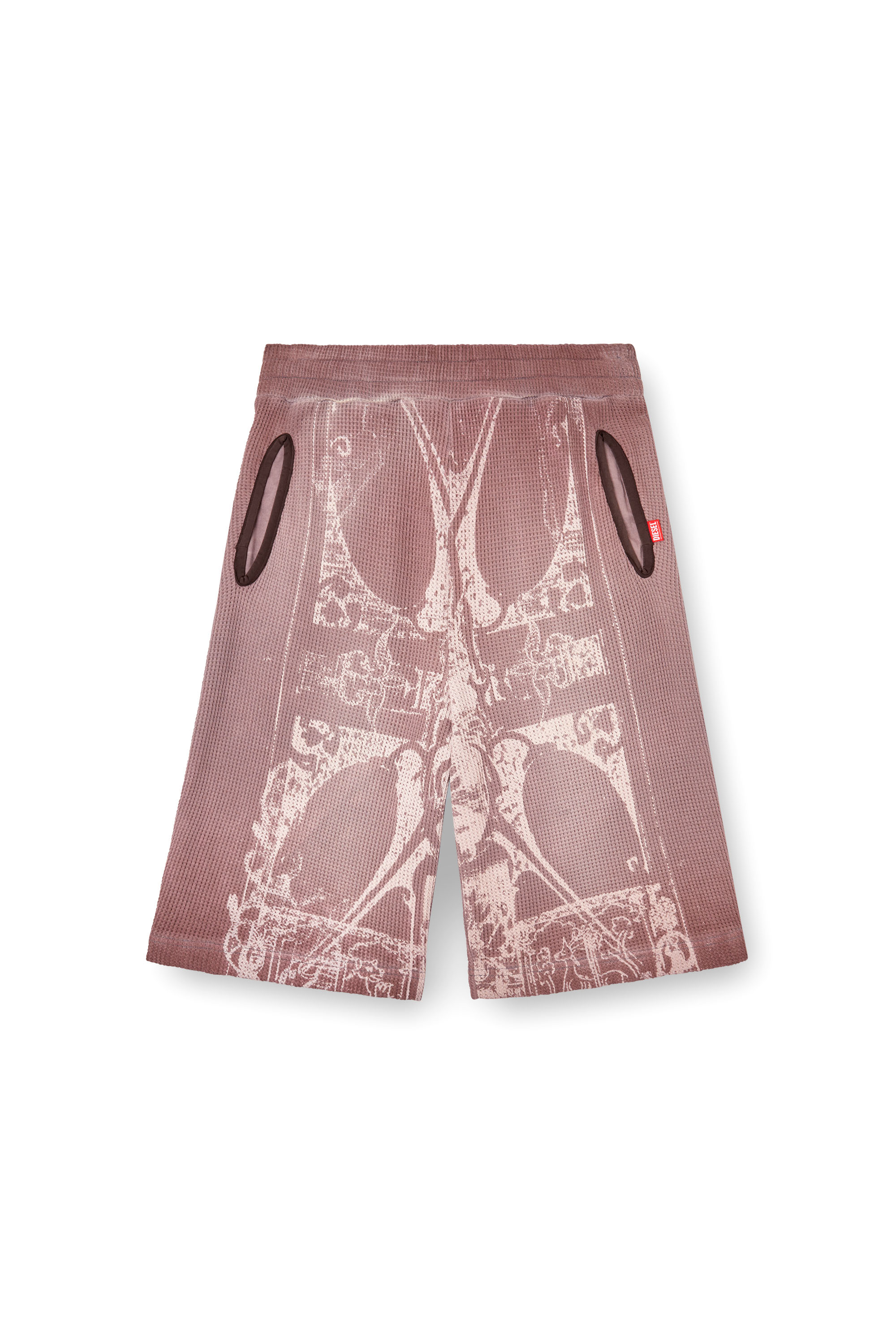 Diesel - P-WARKY-SHORT, Pantalones cortos de gofre con estampado medieval Hombre in ToBeDefined - 4
