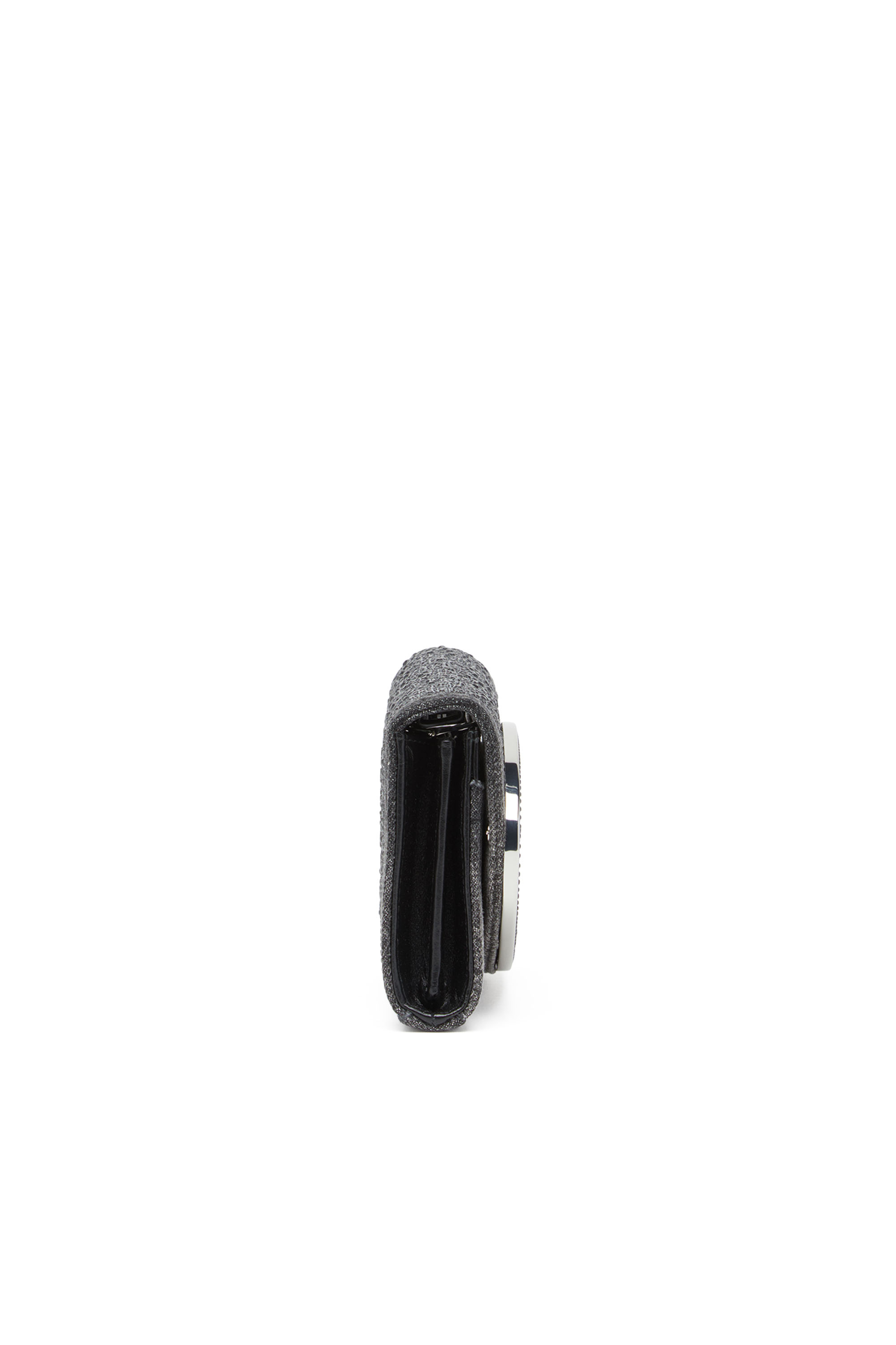 Diesel - 1DR WALLET STRAP, Mujer Monedero en denim con cristales in Negro - Image 3
