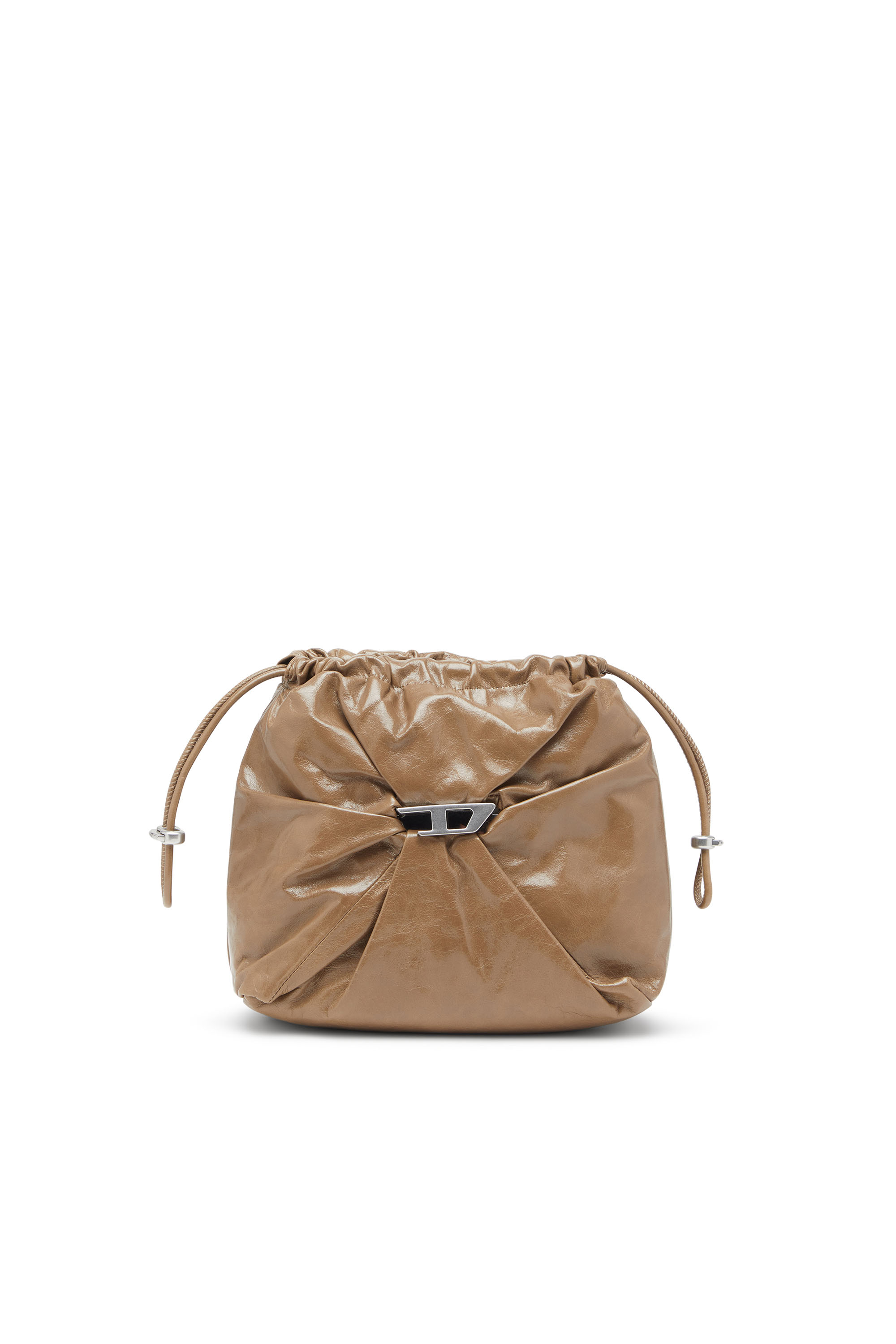 Diesel - SCRUNCH-D BUCKET, Woman's Scrunch-D-Bucket bag in shiny wrinkled leather in null - 6