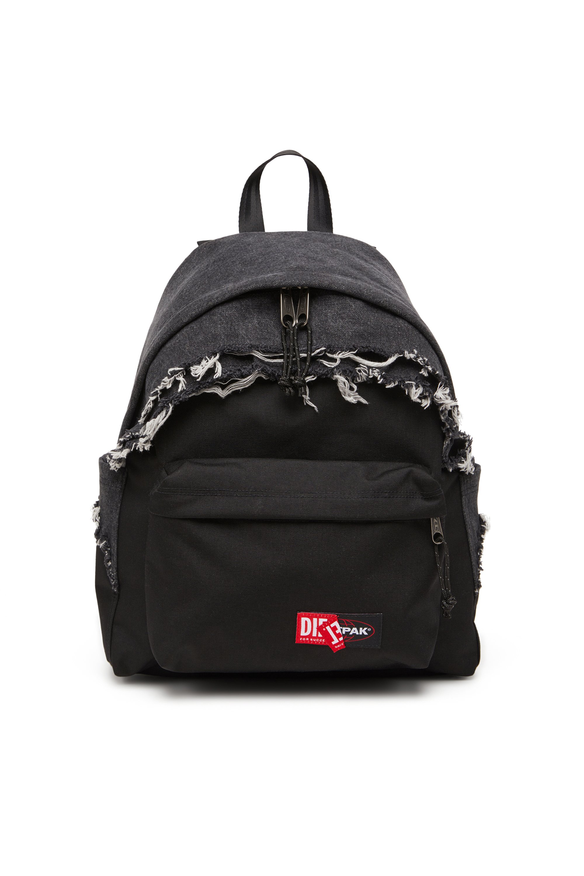 Diesel - DIESEL DAY PAK'R, Mochila en denim destruido y CORDURA® Unisex in Negro - 1