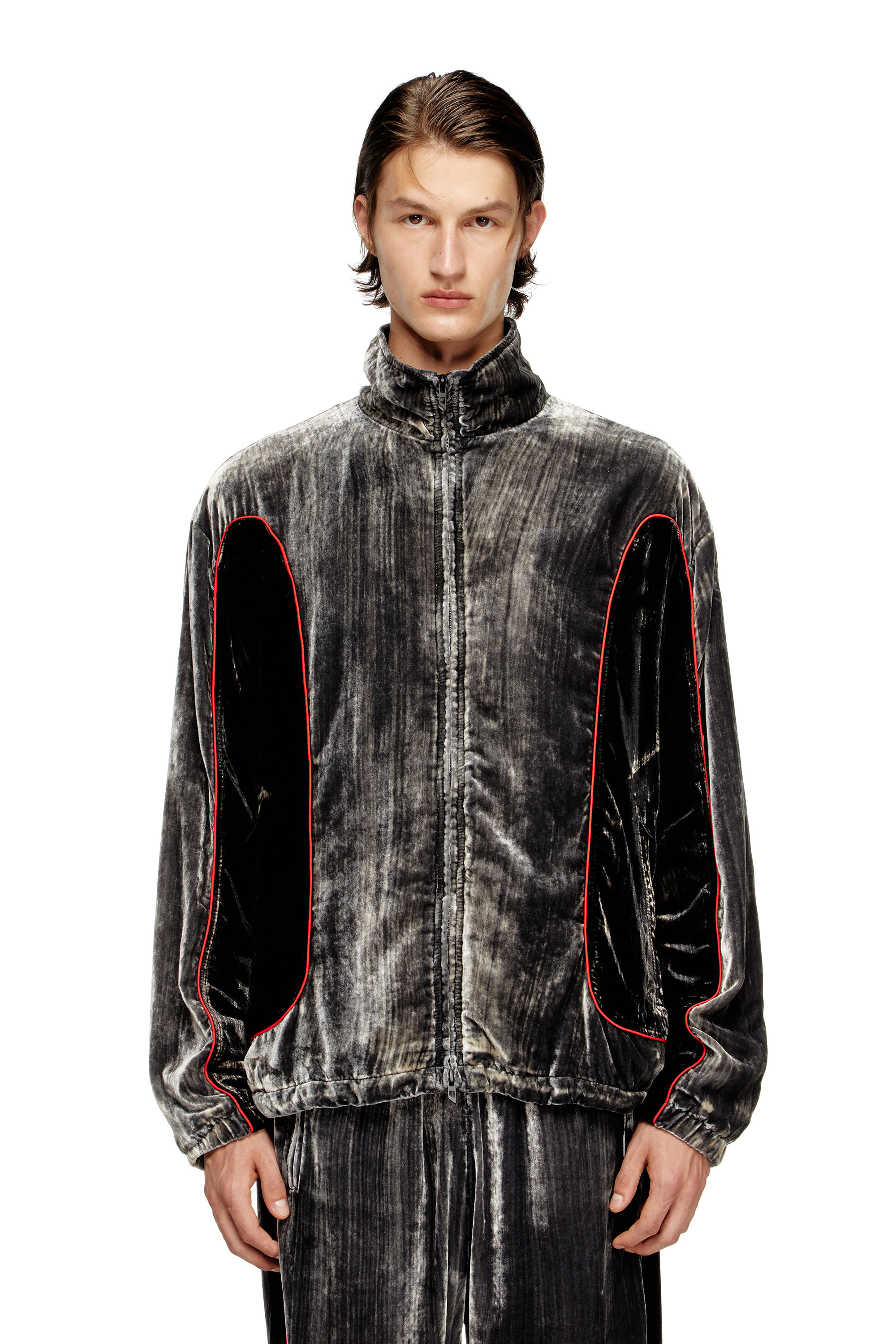 Diesel - J-HAY, Chaqueta deportiva de terciopelo tratado Hombre in ToBeDefined - 1