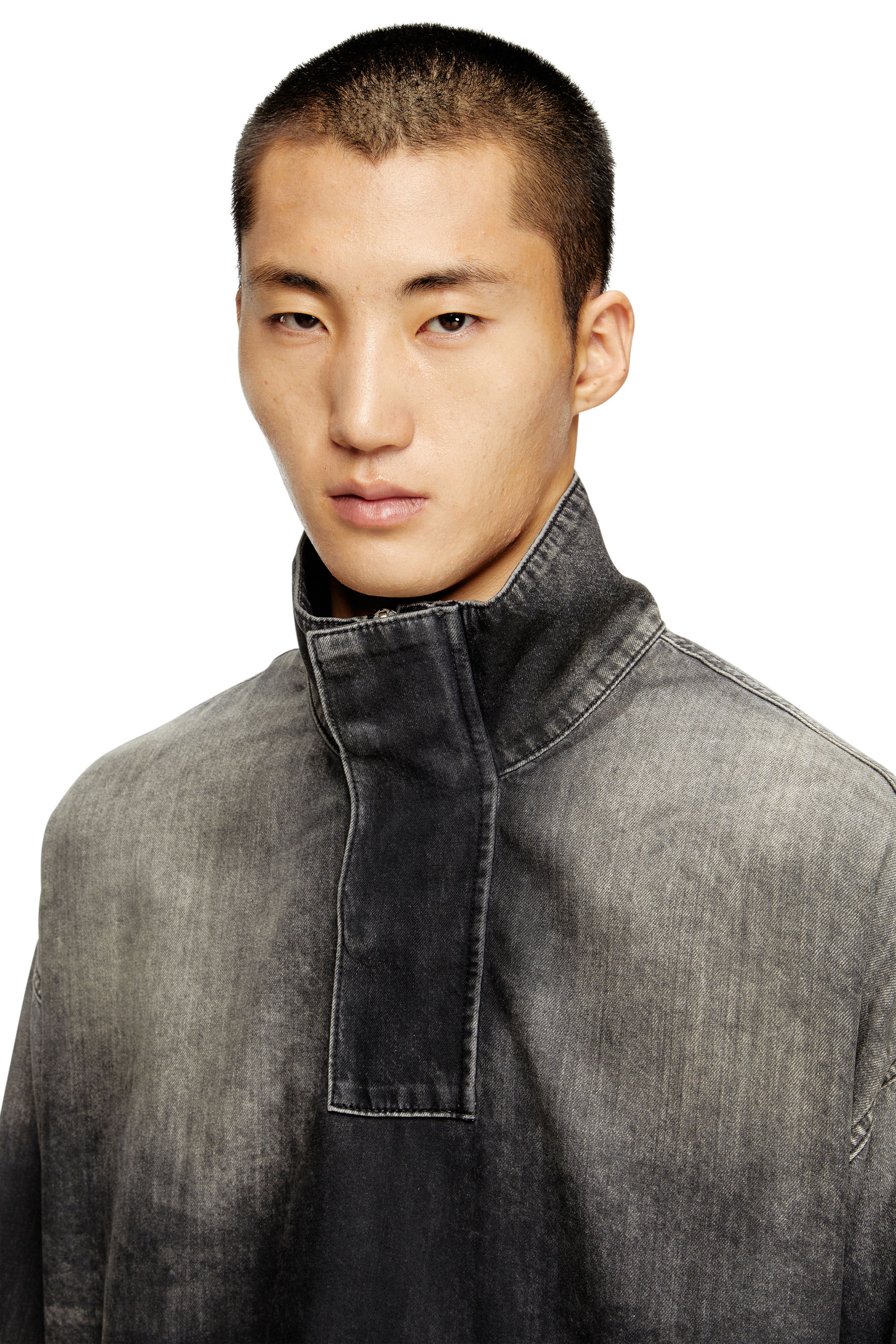 Diesel - D-FLOW-S3, Unisex's Denim top with mock neck in Black - 3