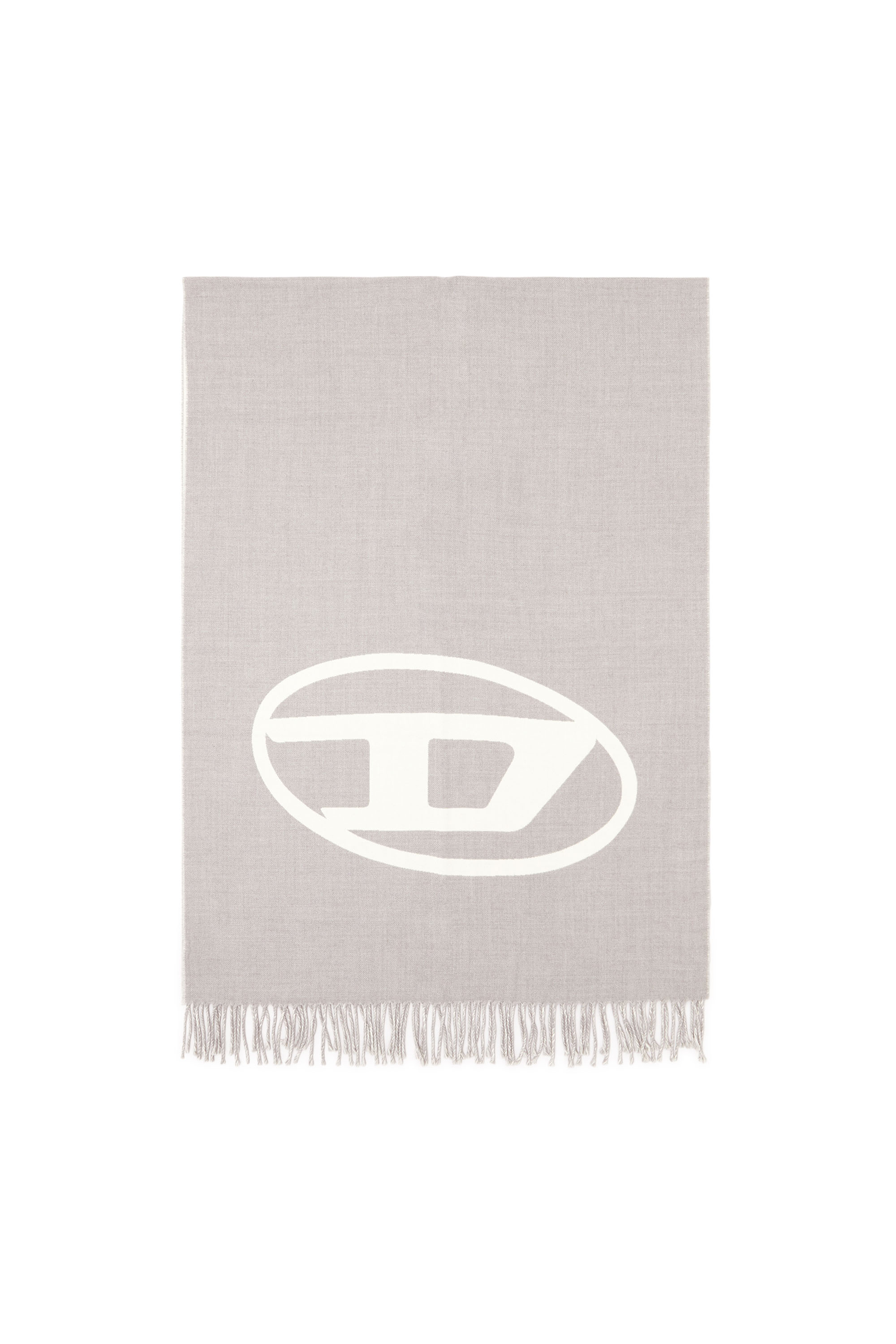 Diesel - S-TEVIE, Man's Reversible two tone wool scarf in White/Grey - 1